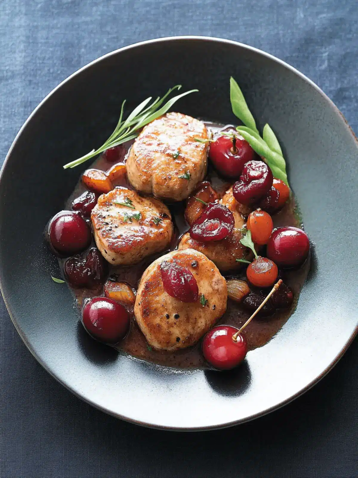 Pork Medallions with Cherry and Spice Sauce: A Flavor Adventure 5 Pork Medallions with Cherry and Spice Sauce