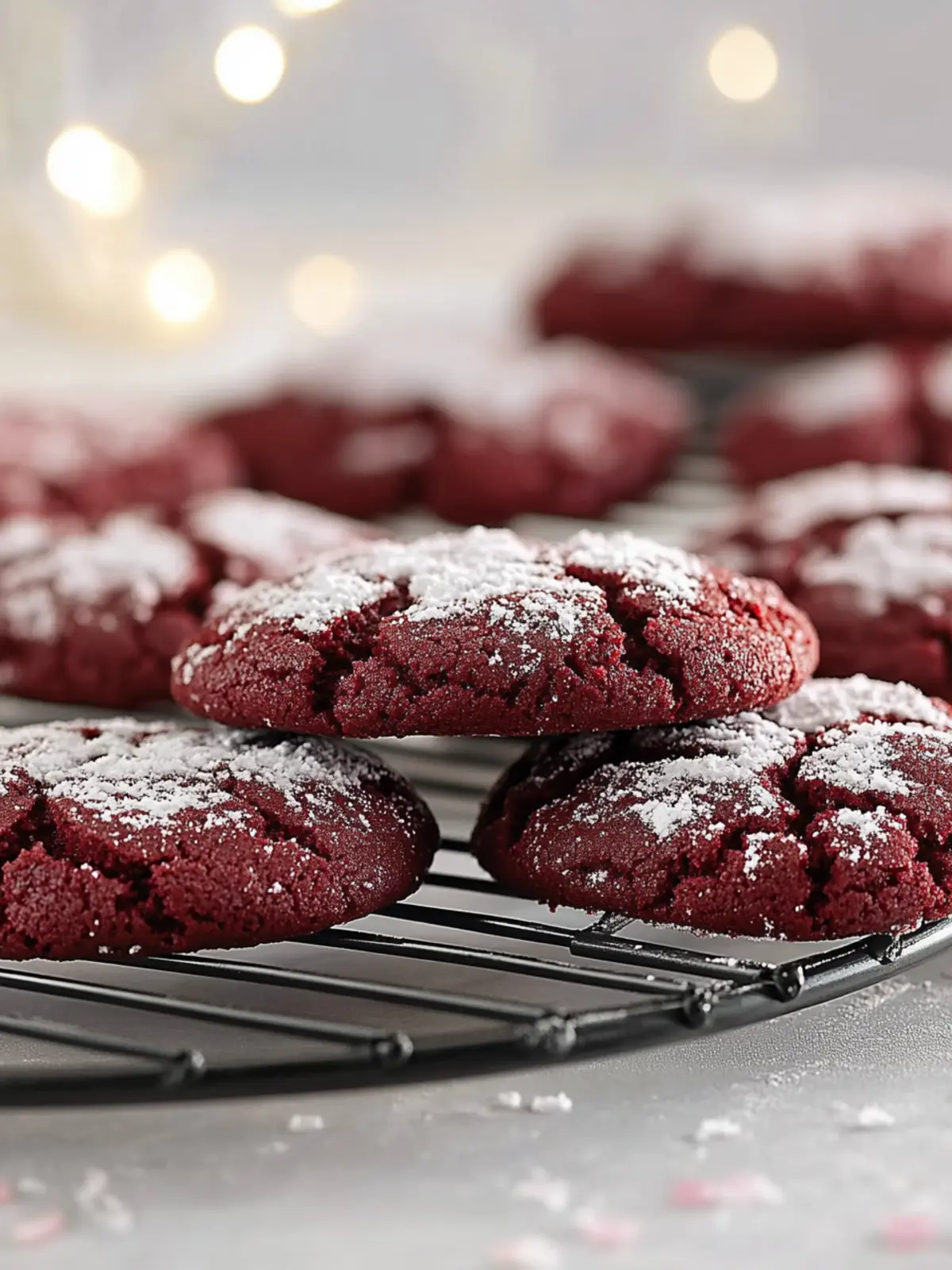 Indulge in Irresistible Red Velvet Crinkle Cookies Today 2 Red Velvet Crinkle Cookies