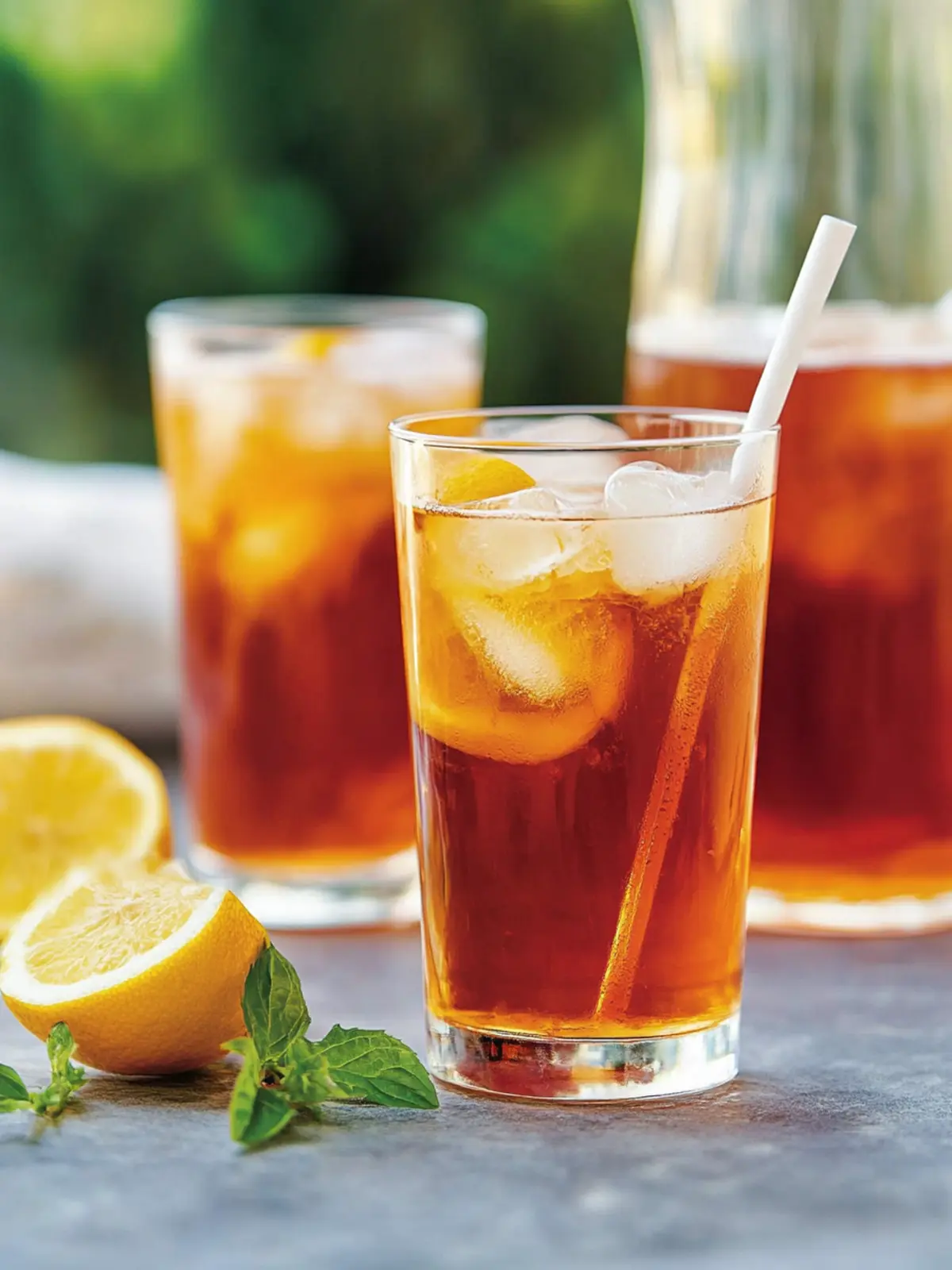 Herbal Iced Tea Magic: Refreshing Lemon Apple Fusion! 2 Herbal Iced Tea