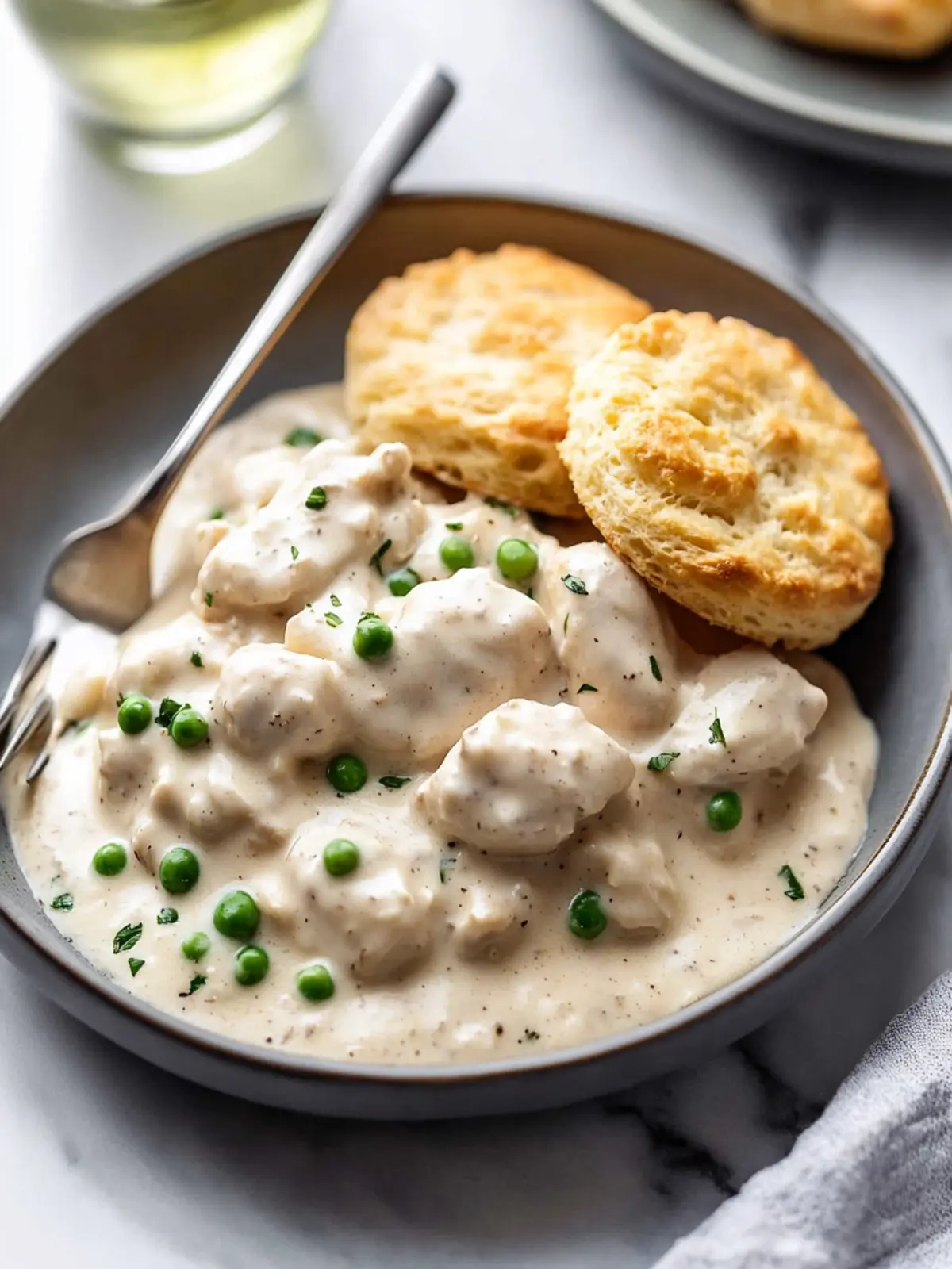Creamed Chicken Over Biscuits: A Cozy Comfort Food Delight 2 Creamed Chicken Over Biscuits