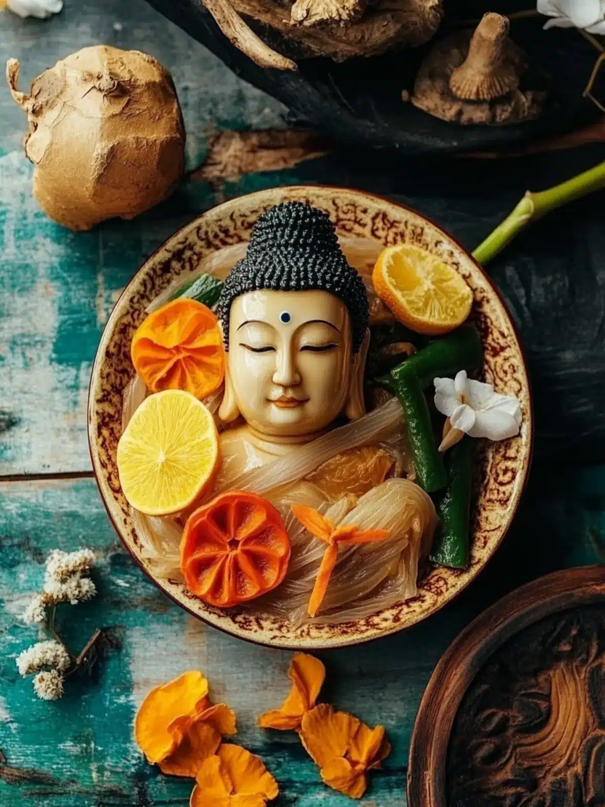Savor Buddha's Delight: Colorful Stir-Fried Cabbage Bowl 3 Buddha’s Delight