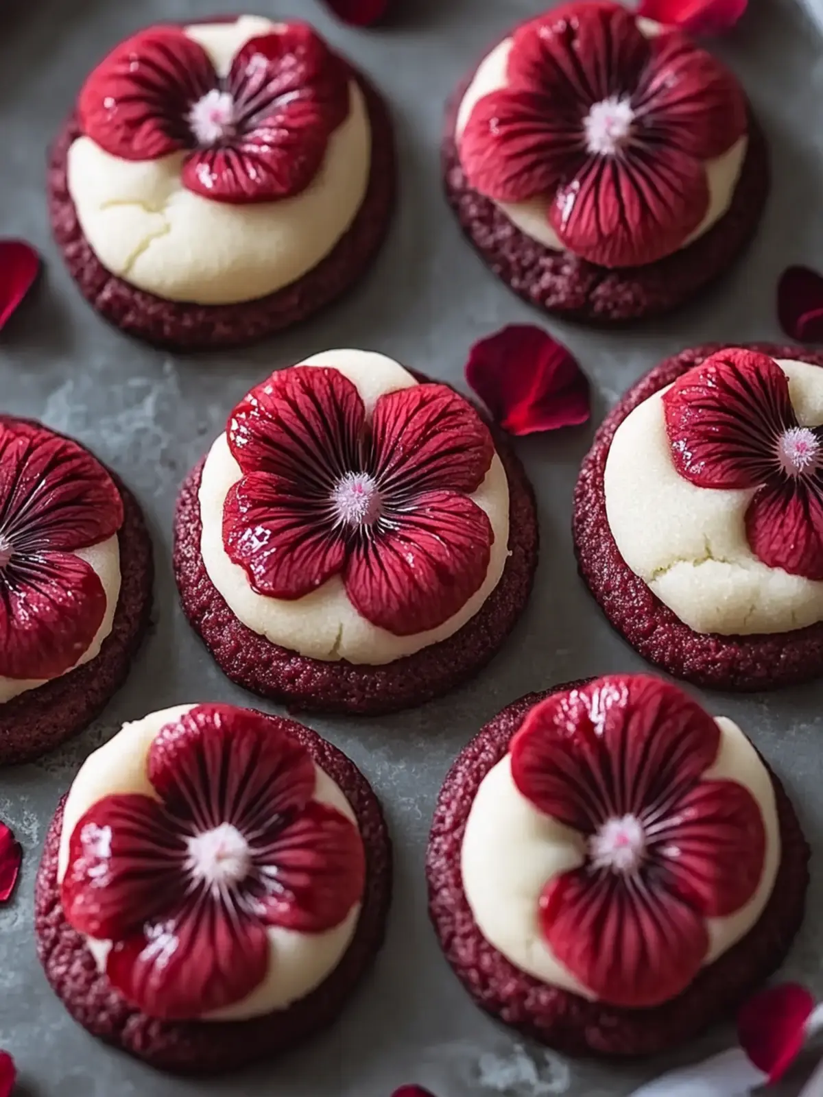 Chewy Red Velvet Blossom Cookies for Sweet Celebrations 4 Red Velvet Blossom Cookies