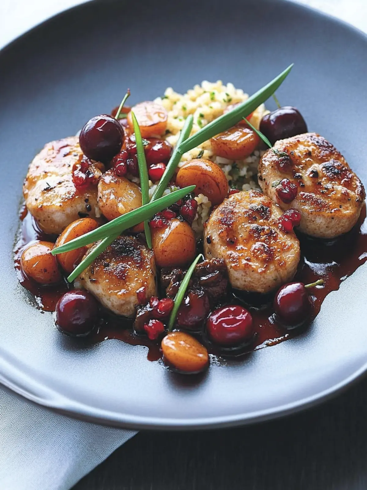 Pork Medallions with Cherry and Spice Sauce: A Flavor Adventure 4 Pork Medallions with Cherry and Spice Sauce