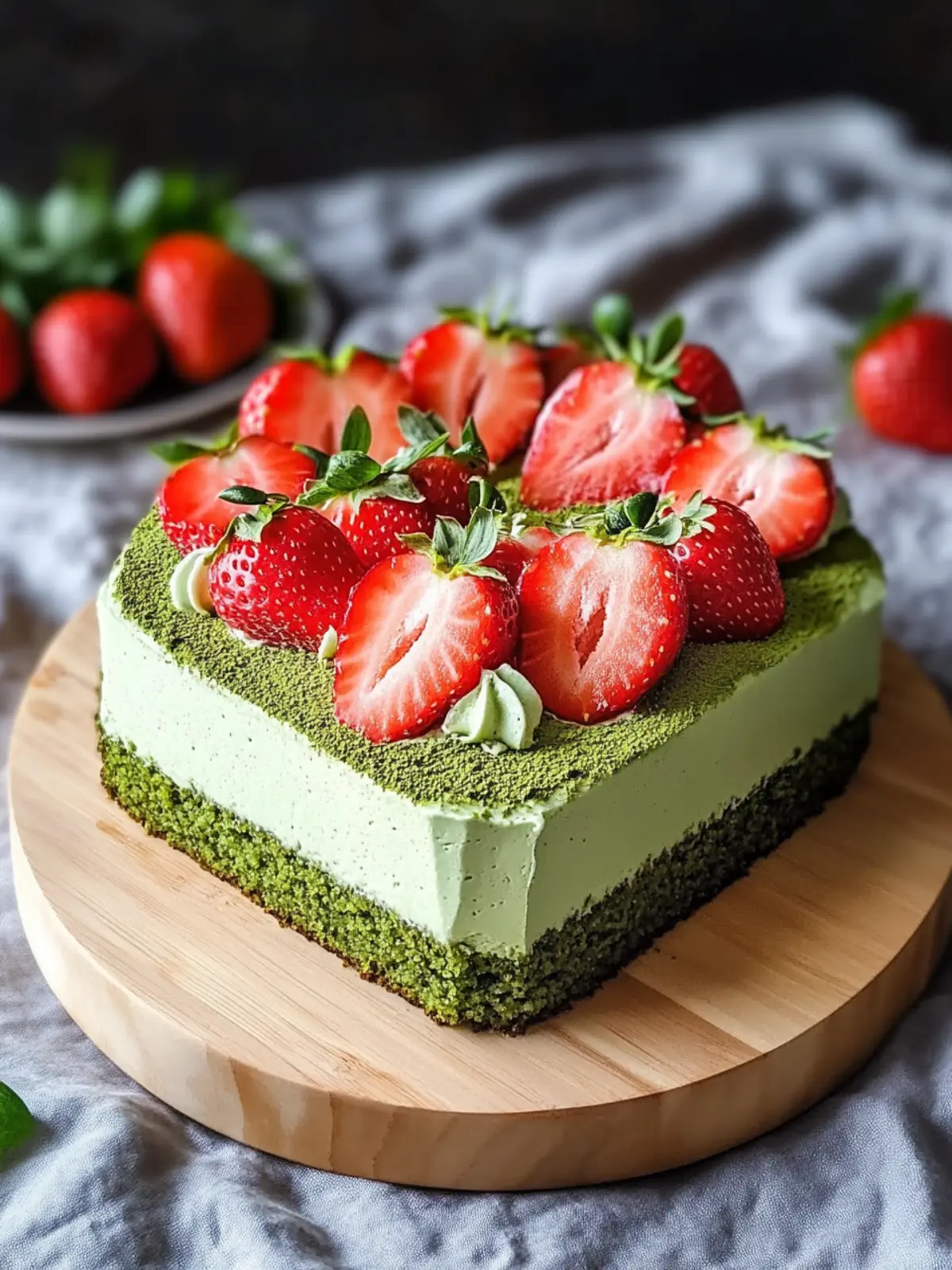 Easy Strawberry Matcha Cake – A Healthy Twist on Dessert! 2 Easy Strawberry Matcha Cake