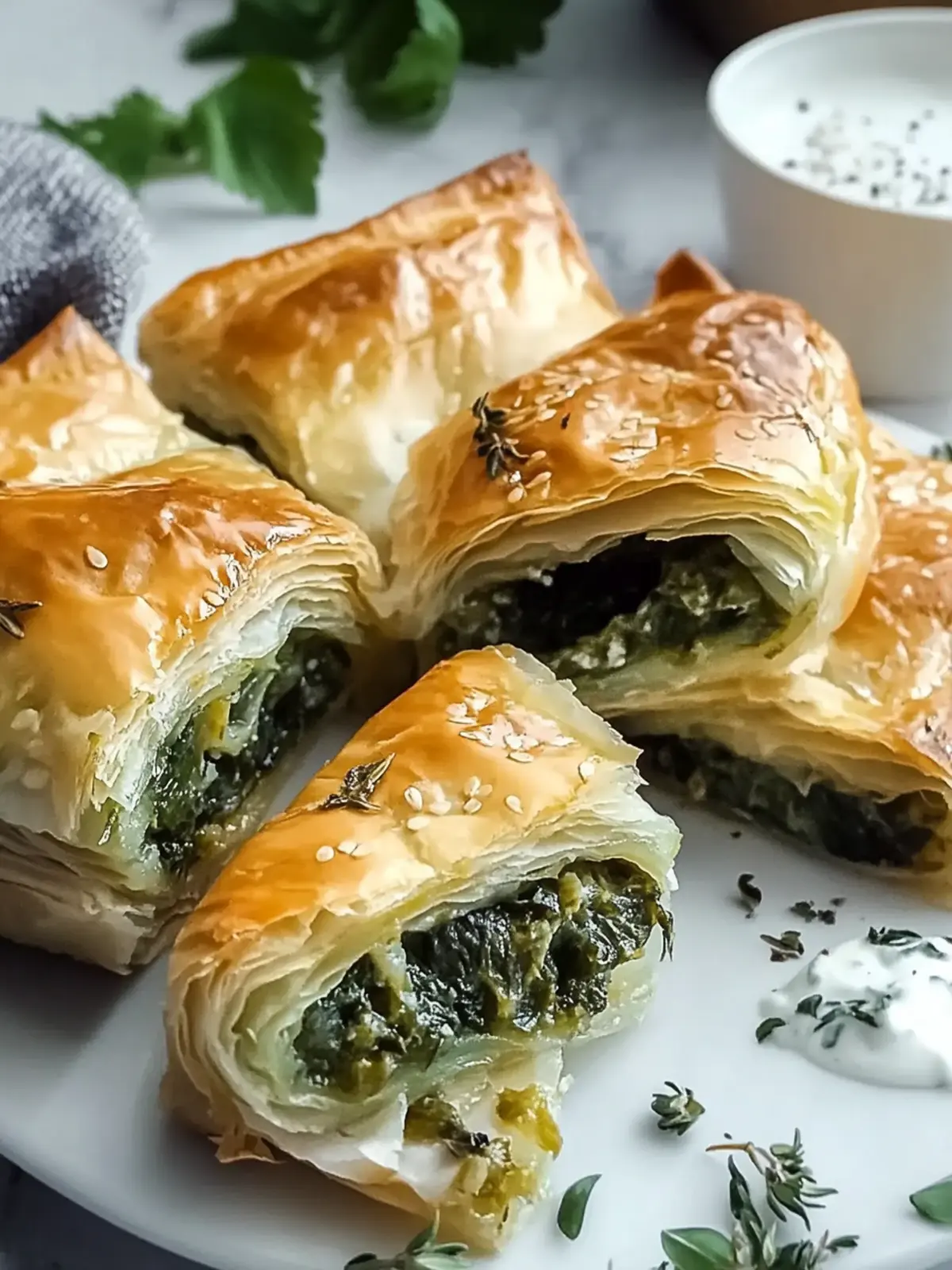 Cozy Rice Paper Spanakopita Spirals for Guilt-Free Snacking 3 Cozy Rice Paper Spanakopita