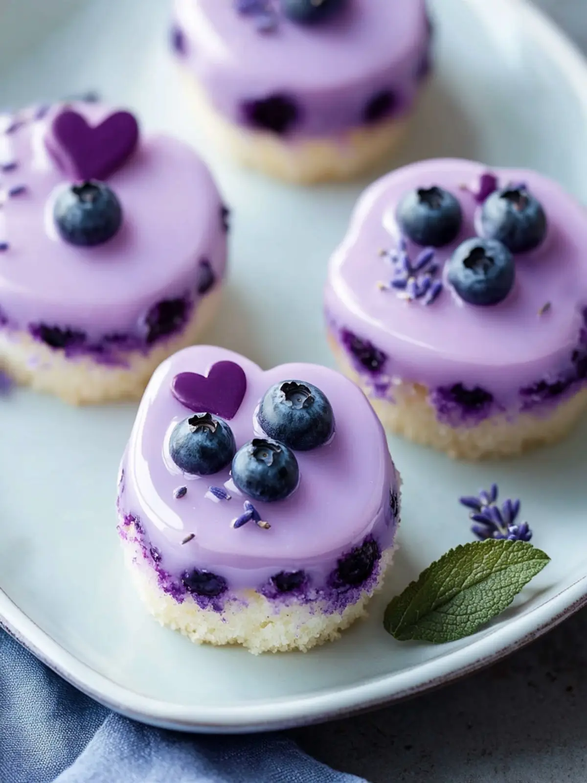 Delicious Mini Lavender Blueberry Cakes to Sweeten Your Day 2 Mini Lavender Blueberry Cakes