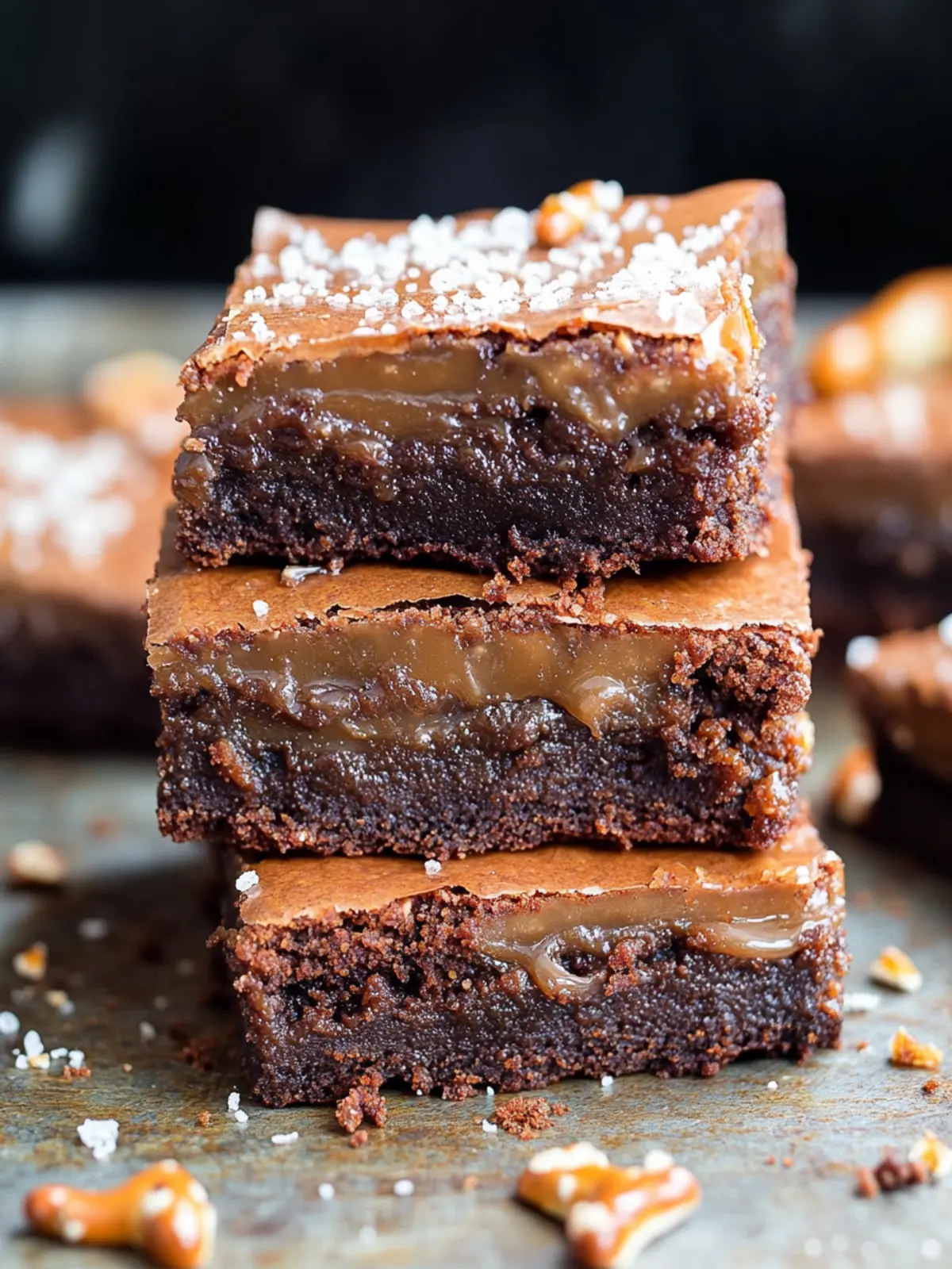Indulge in Salted Caramel Pretzel Brownies Your New Obsession 2 Salted Caramel Pretzel Brownies