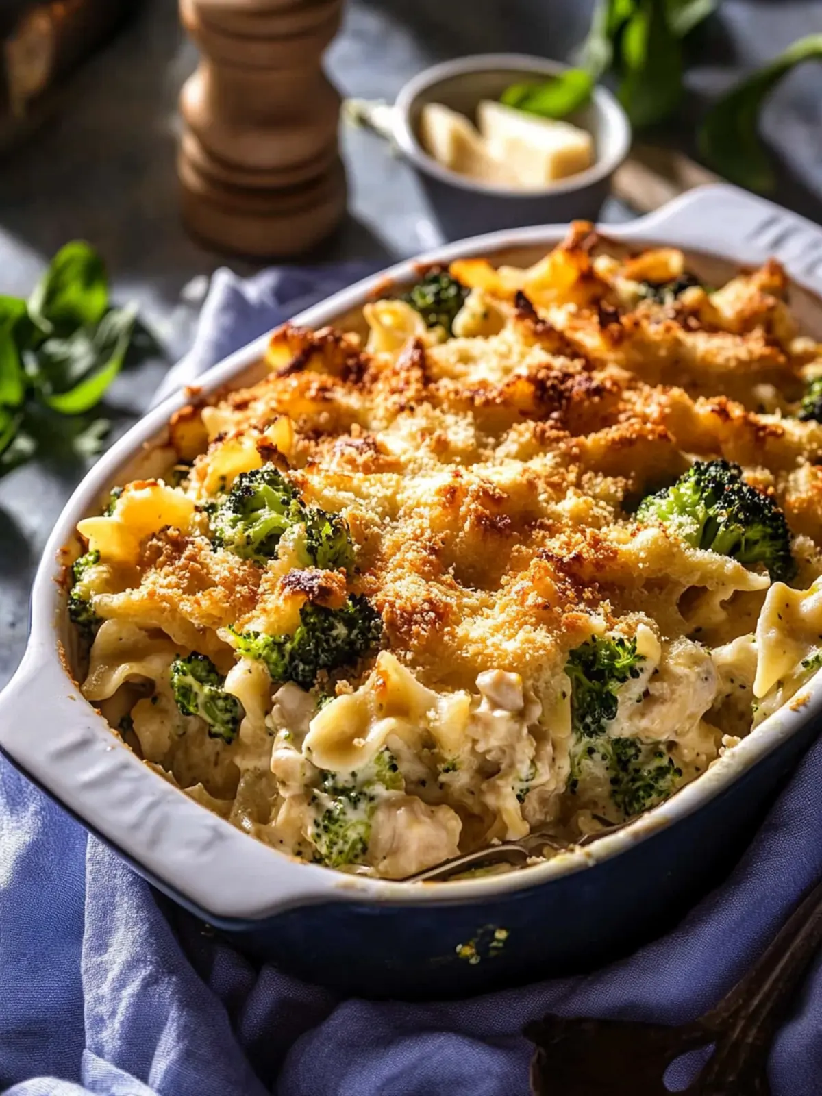 Easy Dump and Bake Chicken Broccoli Alfredo Noodle Casserole 5 Dump and Bake Chicken Broccoli Alfredo Noodle Casserole