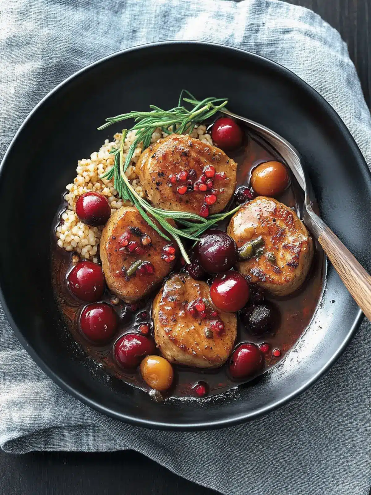 Pork Medallions with Cherry and Spice Sauce: A Flavor Adventure 3 Pork Medallions with Cherry and Spice Sauce