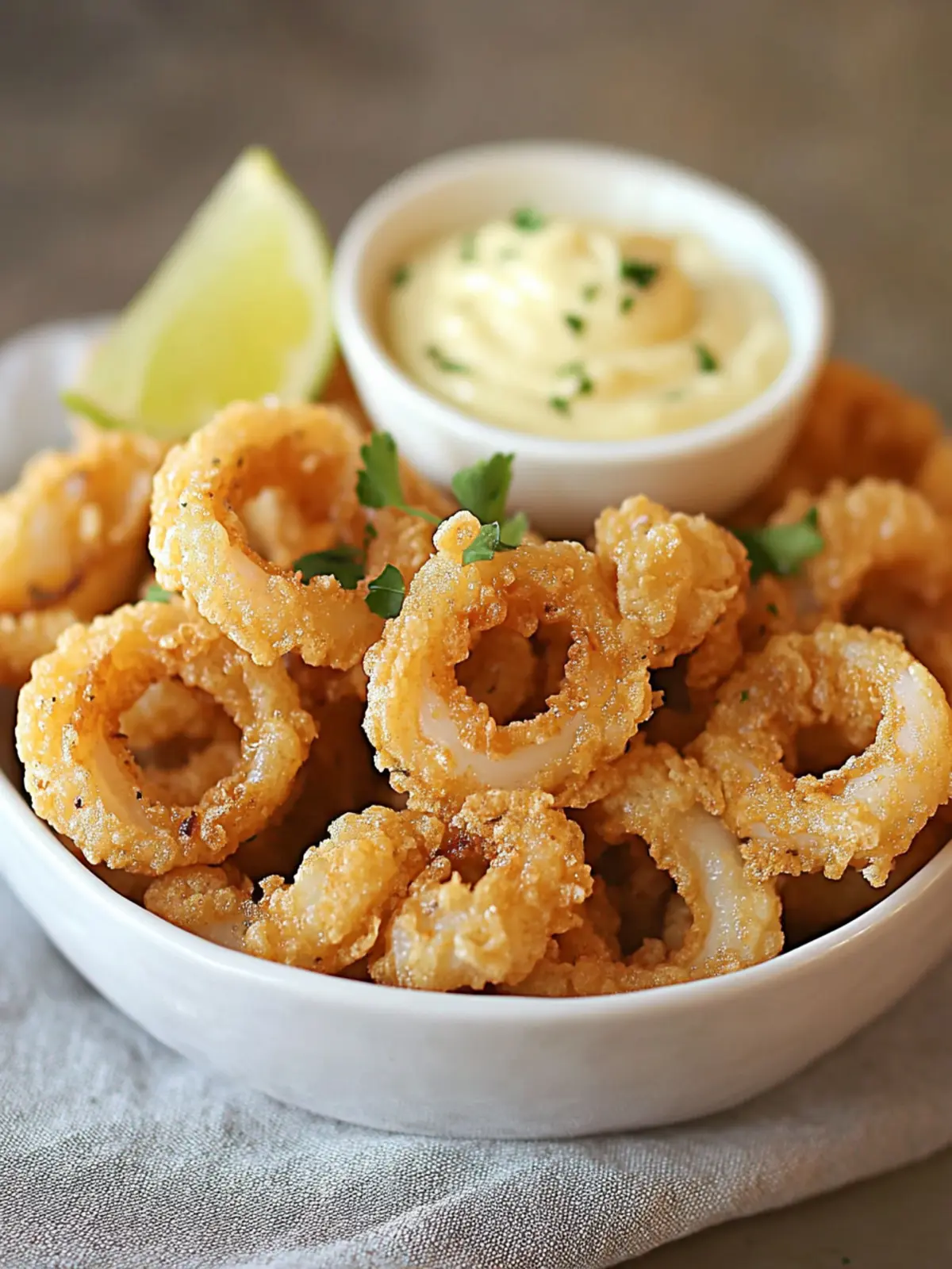 Crispy Calamari Fritti with Zesty Pepperoncini Aioli 4 Calamari Fritti with Pepperoncini Aioli