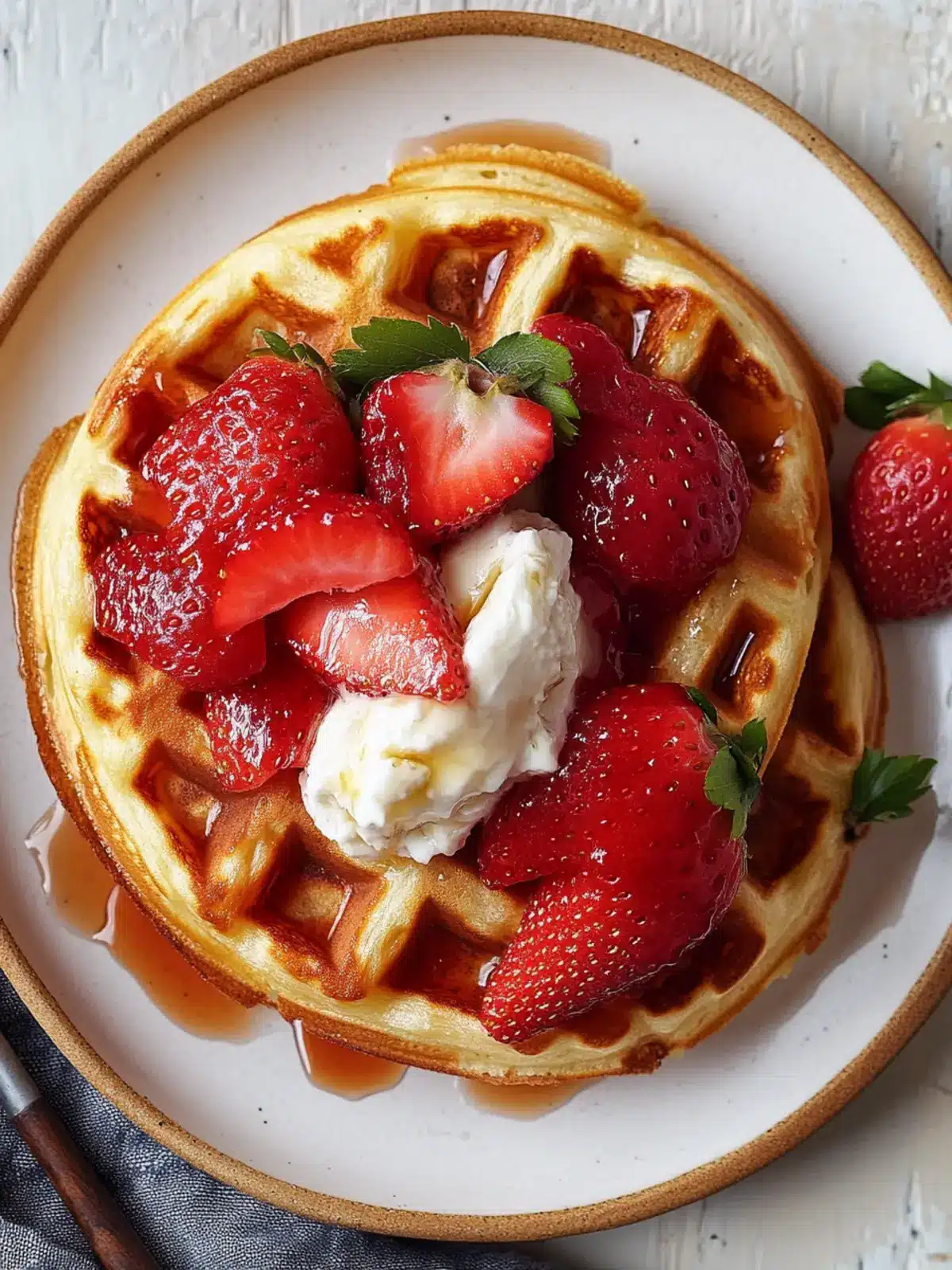 Strawberry Brie Croissant Waffles: A Sweet Morning Treat 2 Strawberry Brie Croissant Waffles