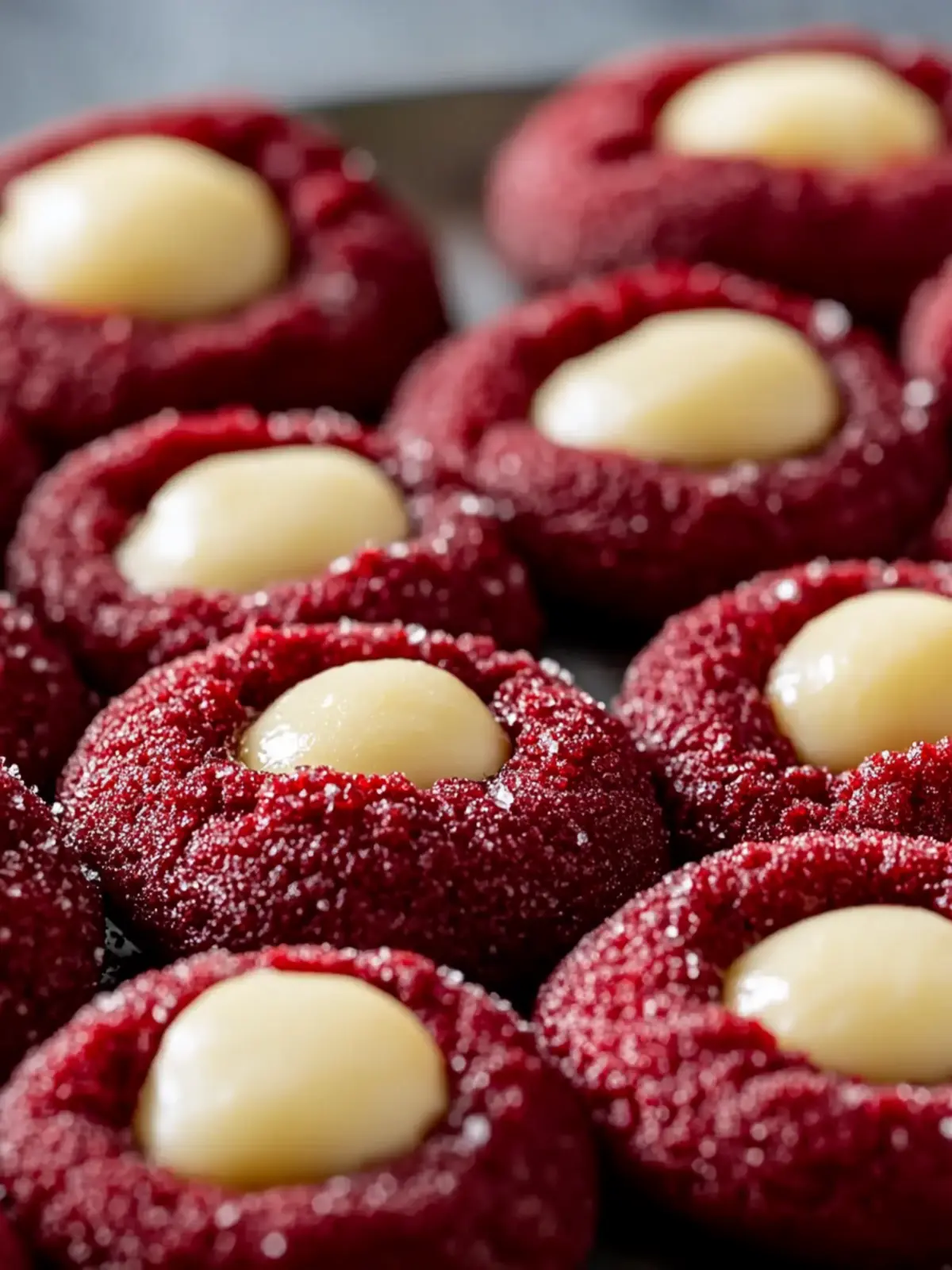 Irresistible Red Velvet Cream Cheese Thumbprint Cookies Recipe 5 Red Velvet Cream Cheese Thumbprint Cookies