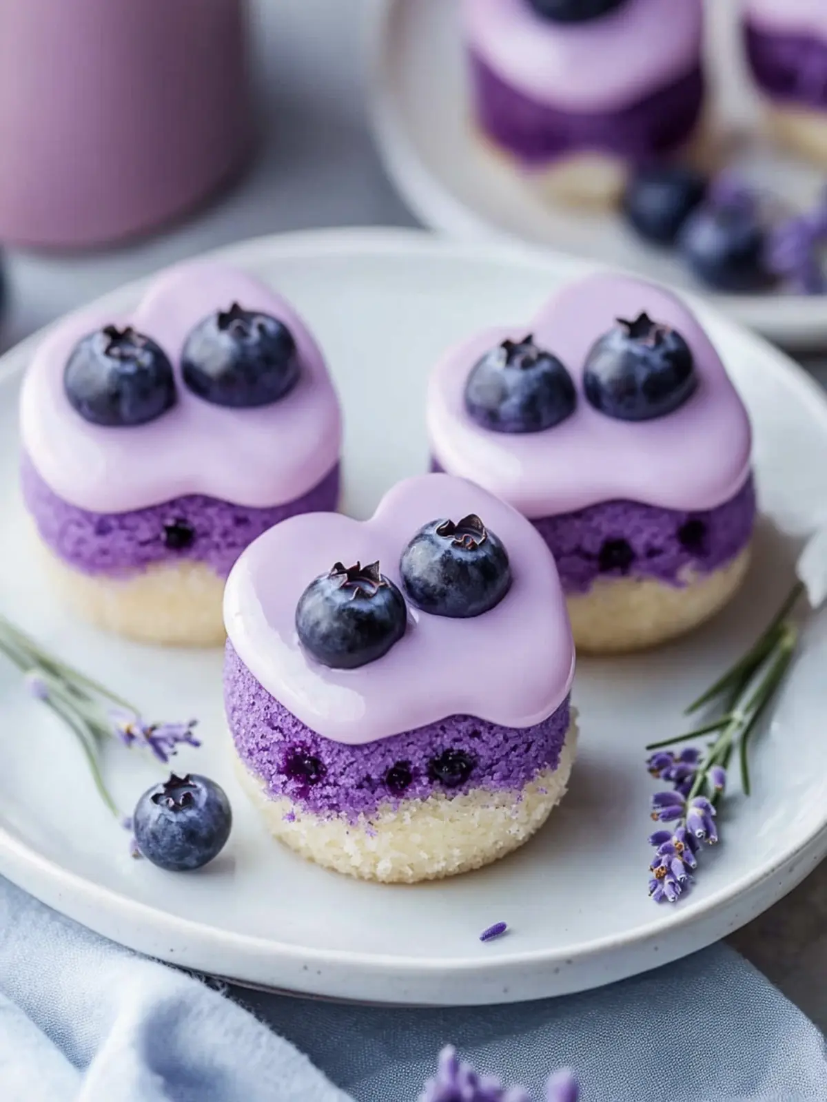 Delicious Mini Lavender Blueberry Cakes to Sweeten Your Day 4 Mini Lavender Blueberry Cakes
