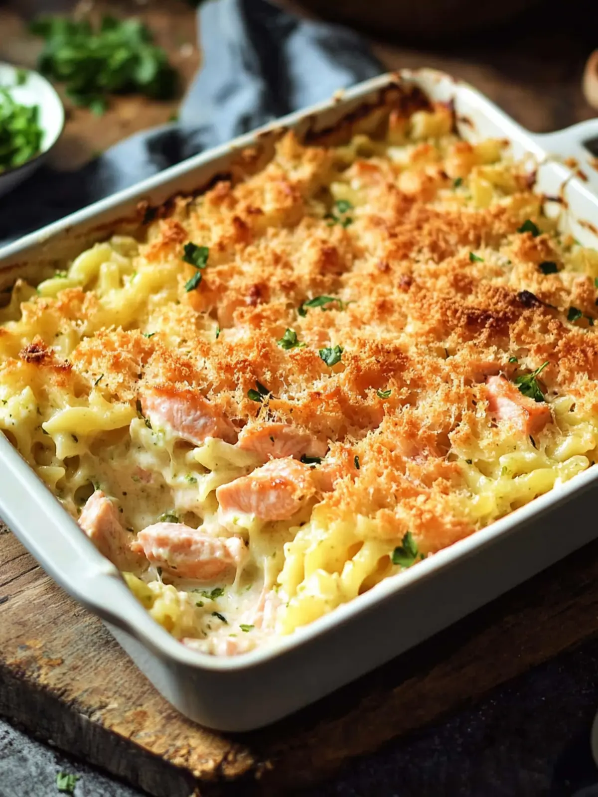 Creamy Salmon Pasta Bake: Your New Healthy Dinner Delight 2 Creamy Salmon Pasta Bake (Healthy)