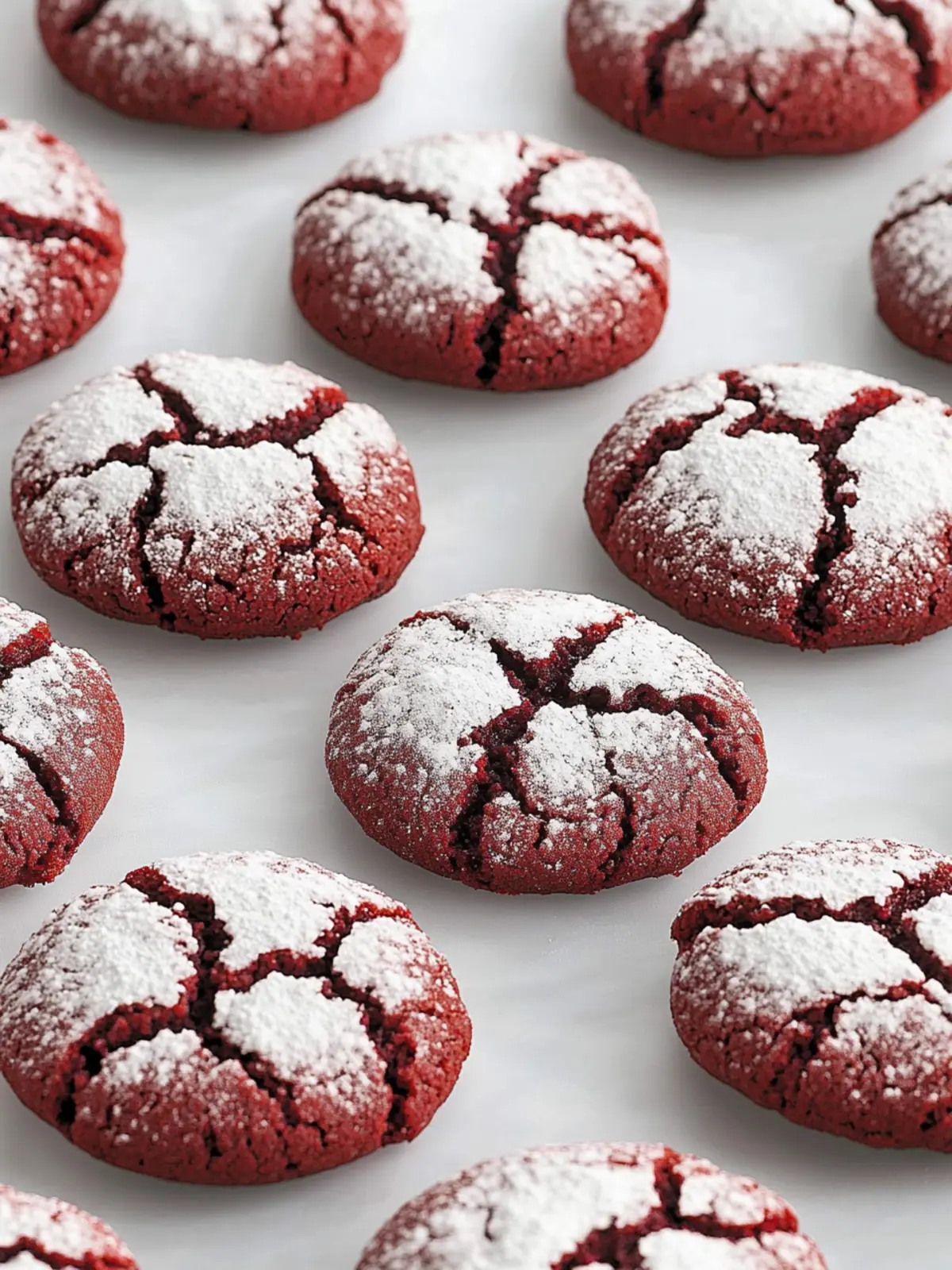 Indulge in Irresistible Red Velvet Crinkle Cookies Today 4 Red Velvet Crinkle Cookies