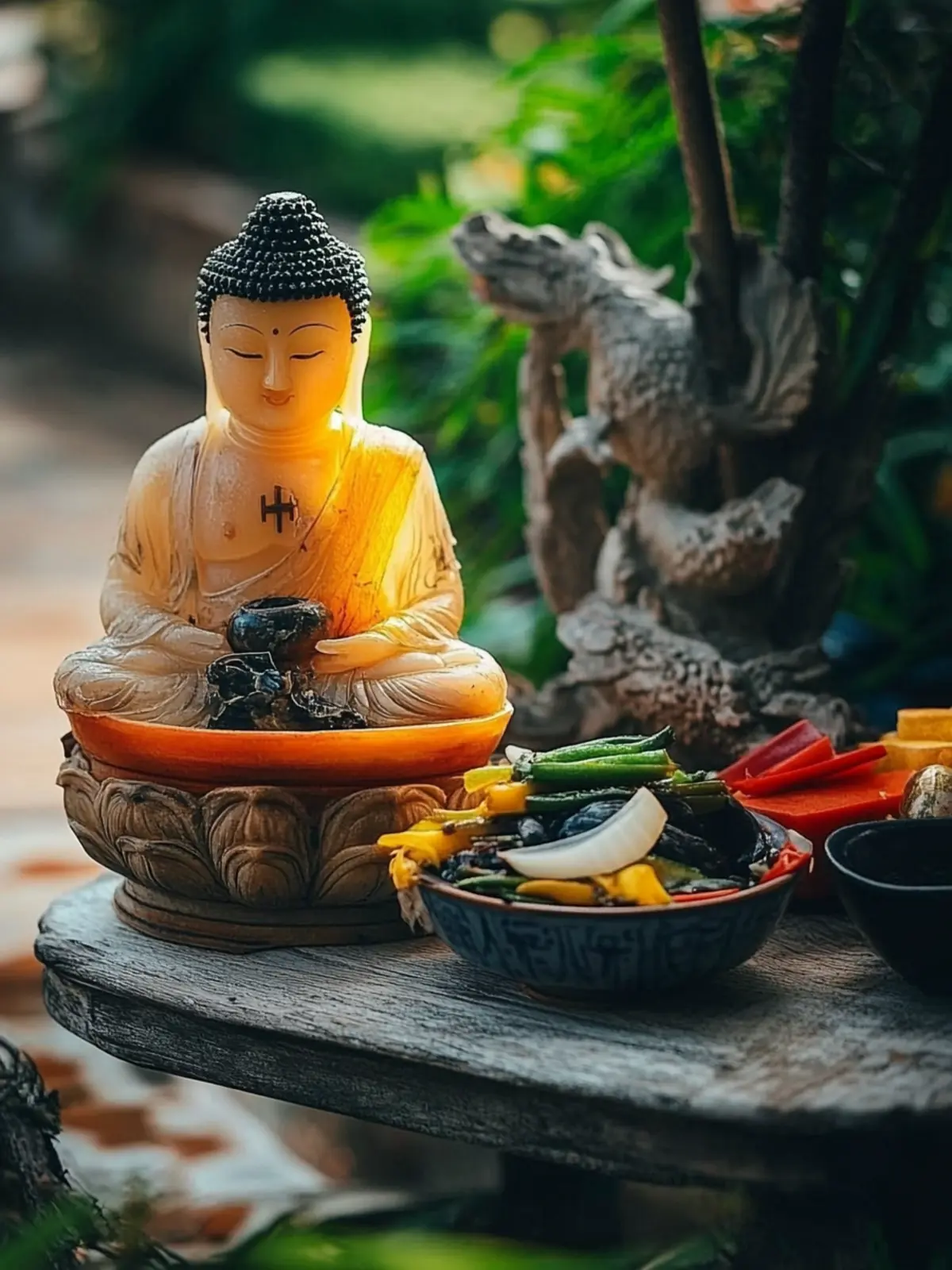 Savor Buddha's Delight: Colorful Stir-Fried Cabbage Bowl 2 Buddha’s Delight