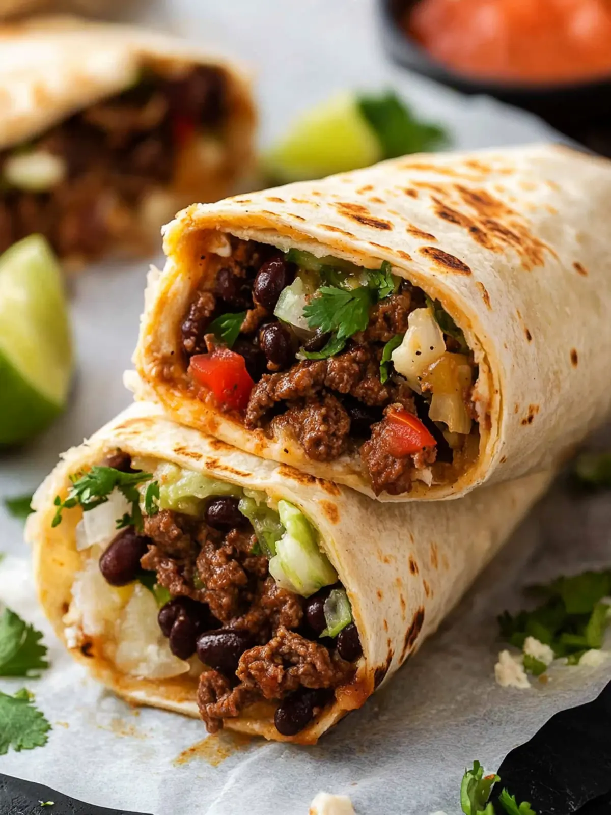 Mouthwatering Beef Burritos: Your New Favorite Recipe! 2 Beef Burritos