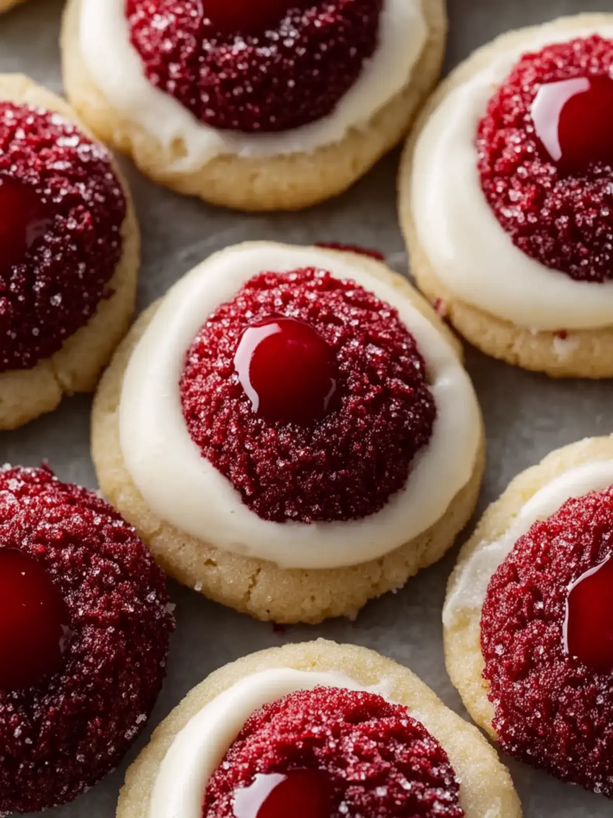 Irresistible Red Velvet Cream Cheese Thumbprint Cookies Recipe 2 Red Velvet Cream Cheese Thumbprint Cookies