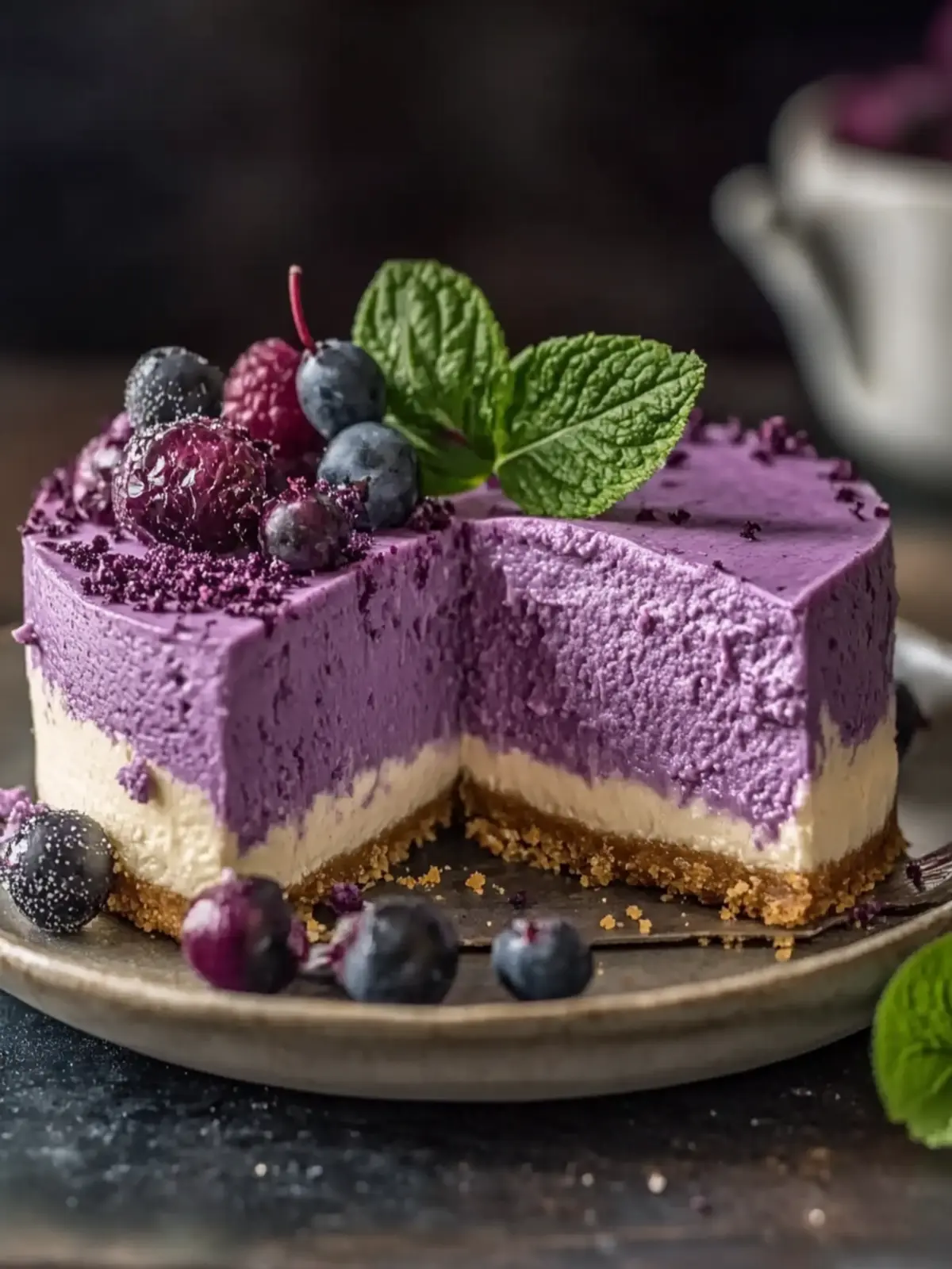 Divine Creamy Ube Cheesecake to Brighten Your Day 4 Creamy Ube Cheesecake
