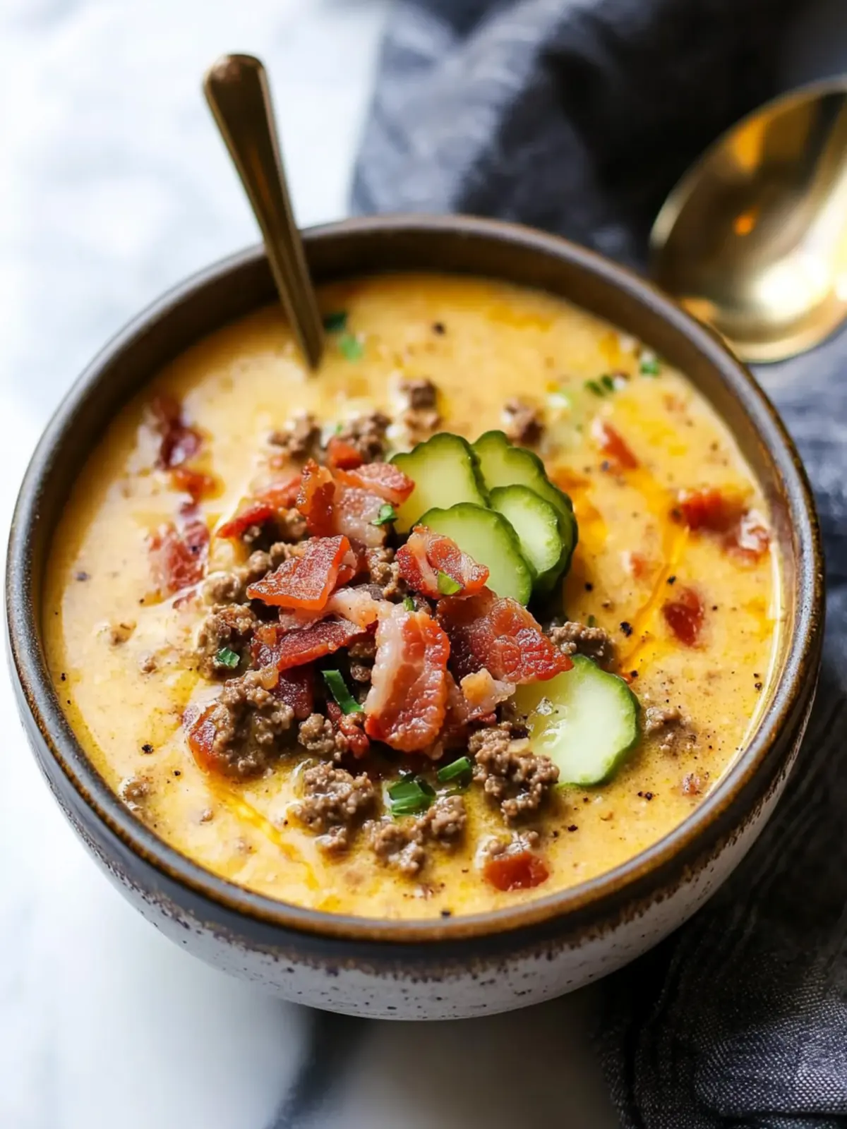 Paleo Bacon Cheeseburger Soup You'll Crave in Every Bite 3 Paleo Bacon Cheeseburger Soup
