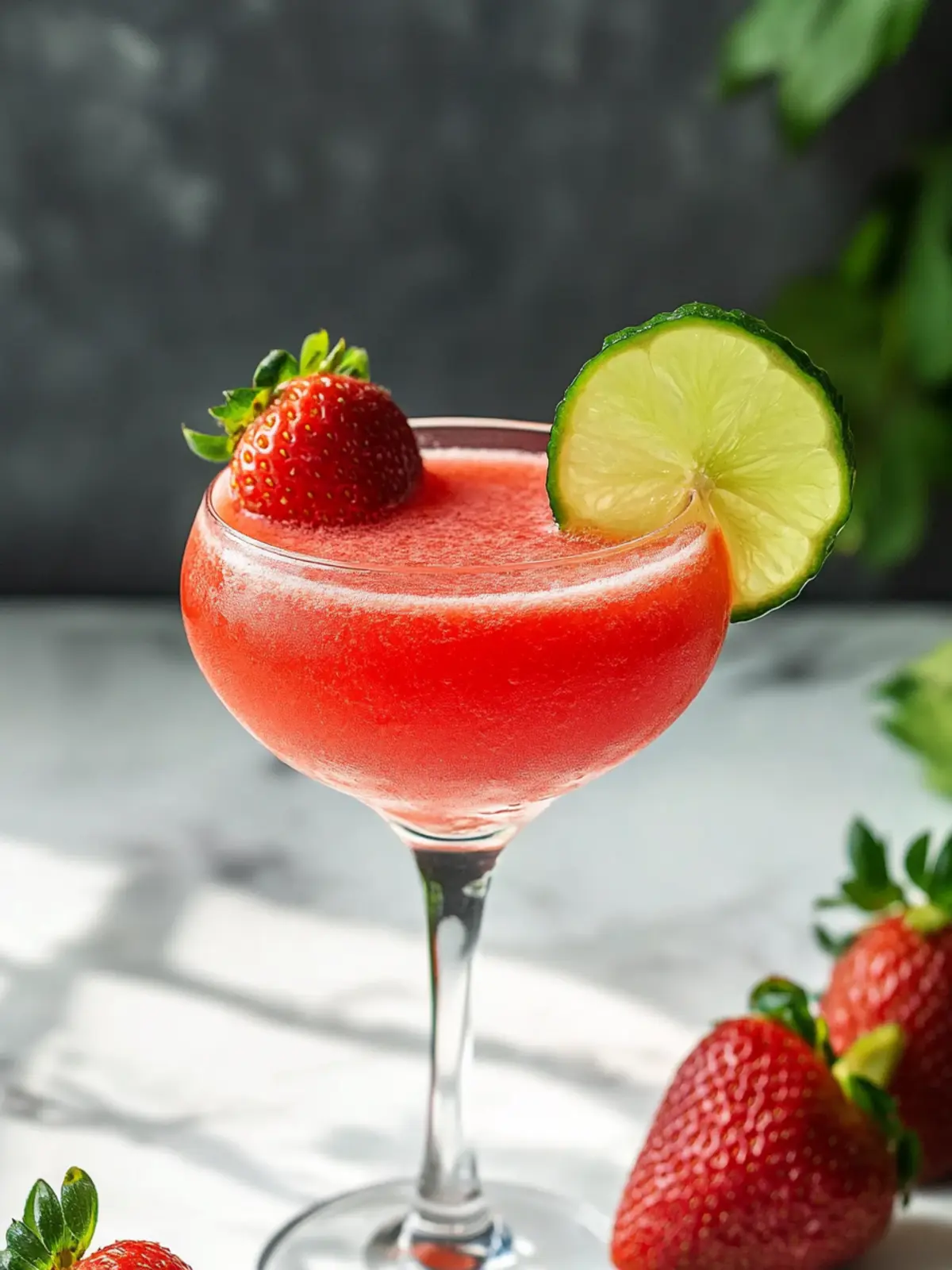 Delicious Strawberry Daiquiri Mocktail for Refreshing Bliss 3 Strawberry Daiquiri Mocktail