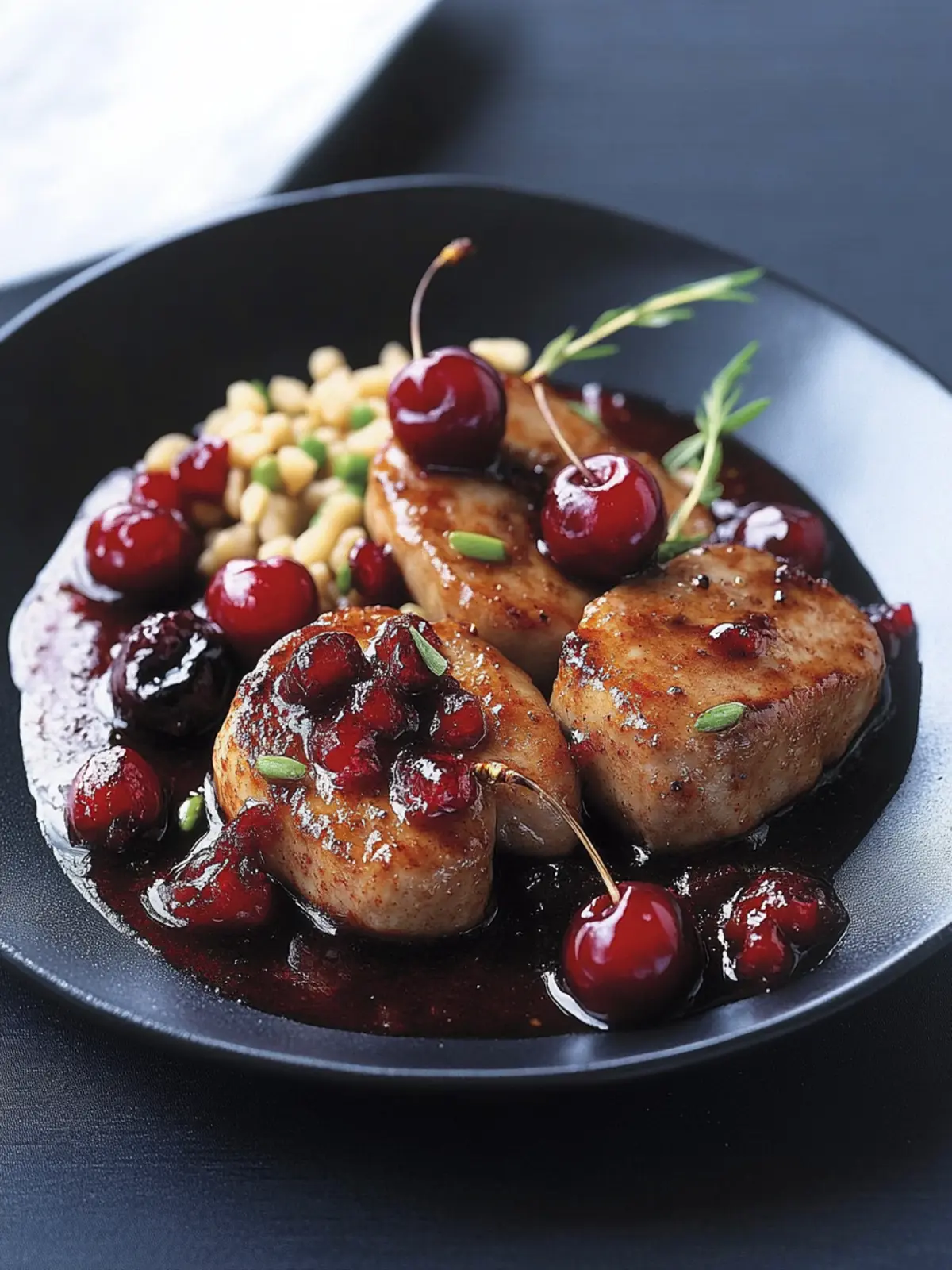 Pork Medallions with Cherry and Spice Sauce: A Flavor Adventure 2 Pork Medallions with Cherry and Spice Sauce