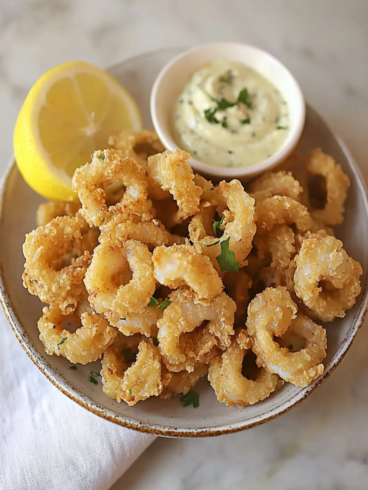Crispy Calamari Fritti with Zesty Pepperoncini Aioli 2 Calamari Fritti with Pepperoncini Aioli