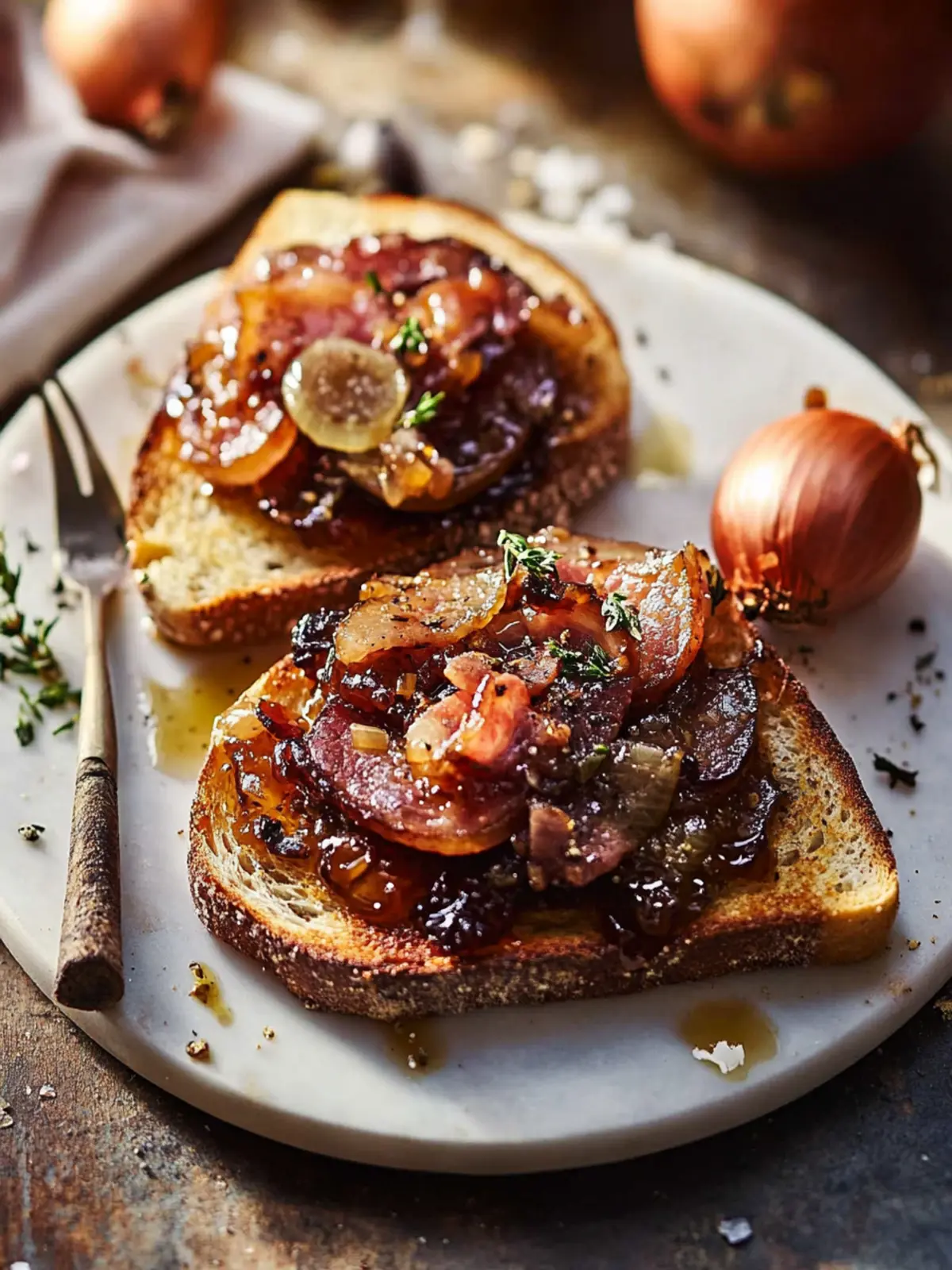 Bacon & Onion Jam on Toast: A Savory Breakfast Delight 5 Bacon & onion jam on toast
