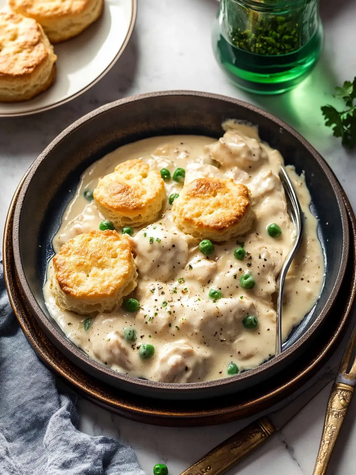 Creamed Chicken Over Biscuits: A Cozy Comfort Food Delight 3 Creamed Chicken Over Biscuits