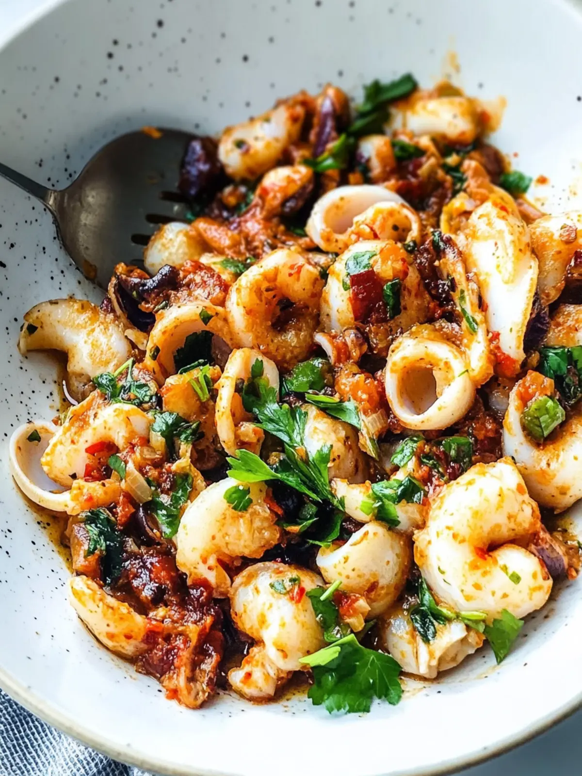 Savor Keto Garlic Squid with Olives and Zesty Arugula 3 Keto Garlic Squid