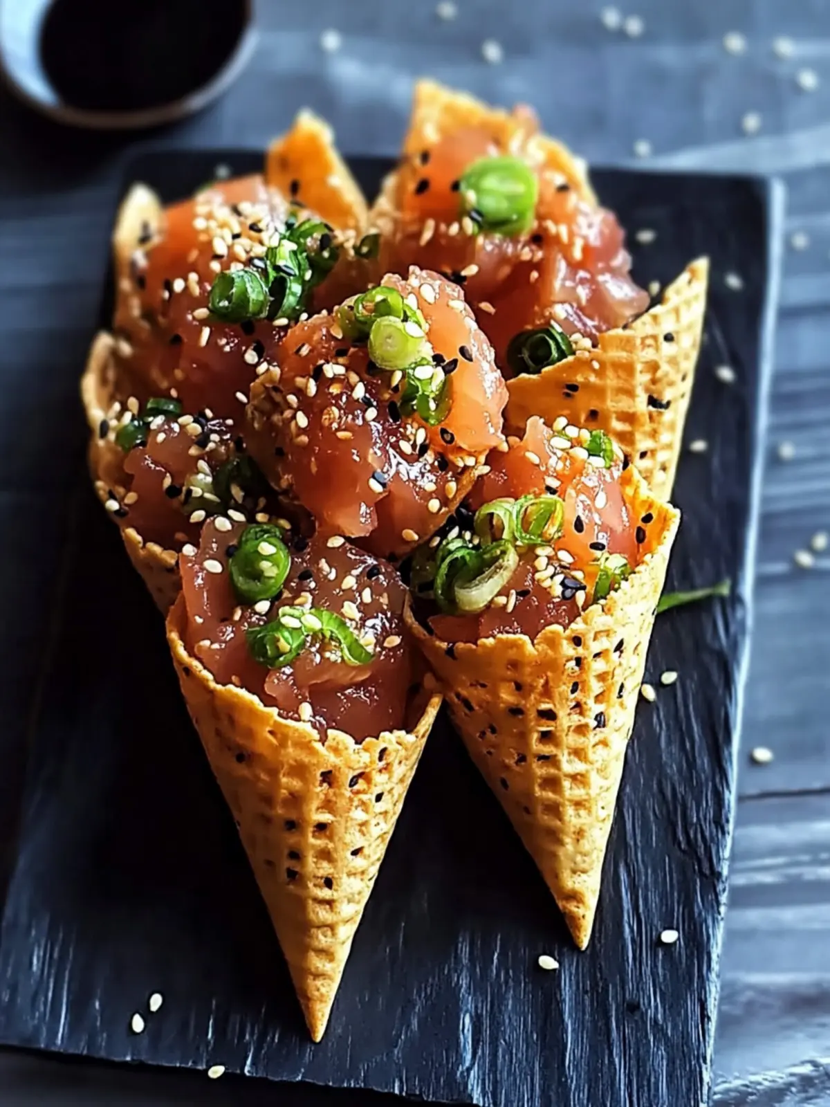 Spicy Tuna Sesame Miso Cones for a Flavor-Packed Appetizer 5 Spicy Tuna Sesame Miso Cones