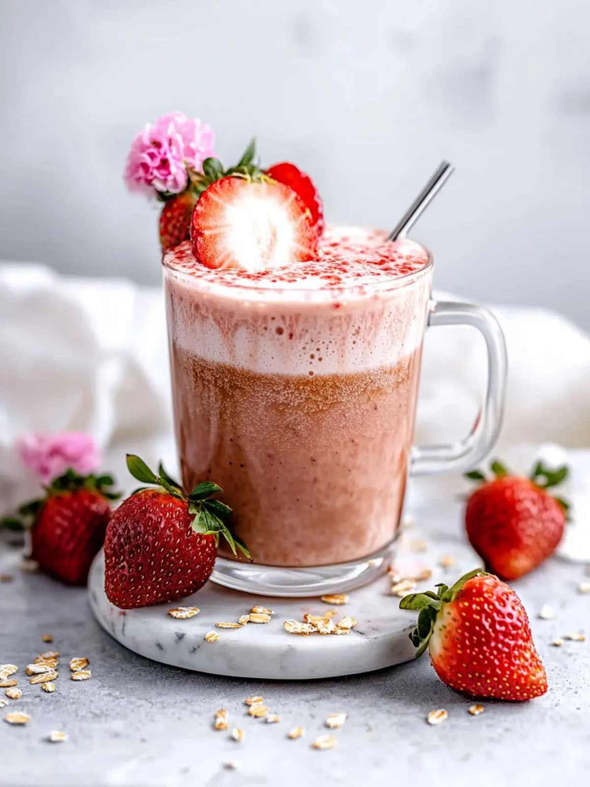 Delicious Strawberry Latte with Vegan Strawberry Oat Milk Recipe 4 Strawberry Latte with Vegan Strawberry Oat Milk