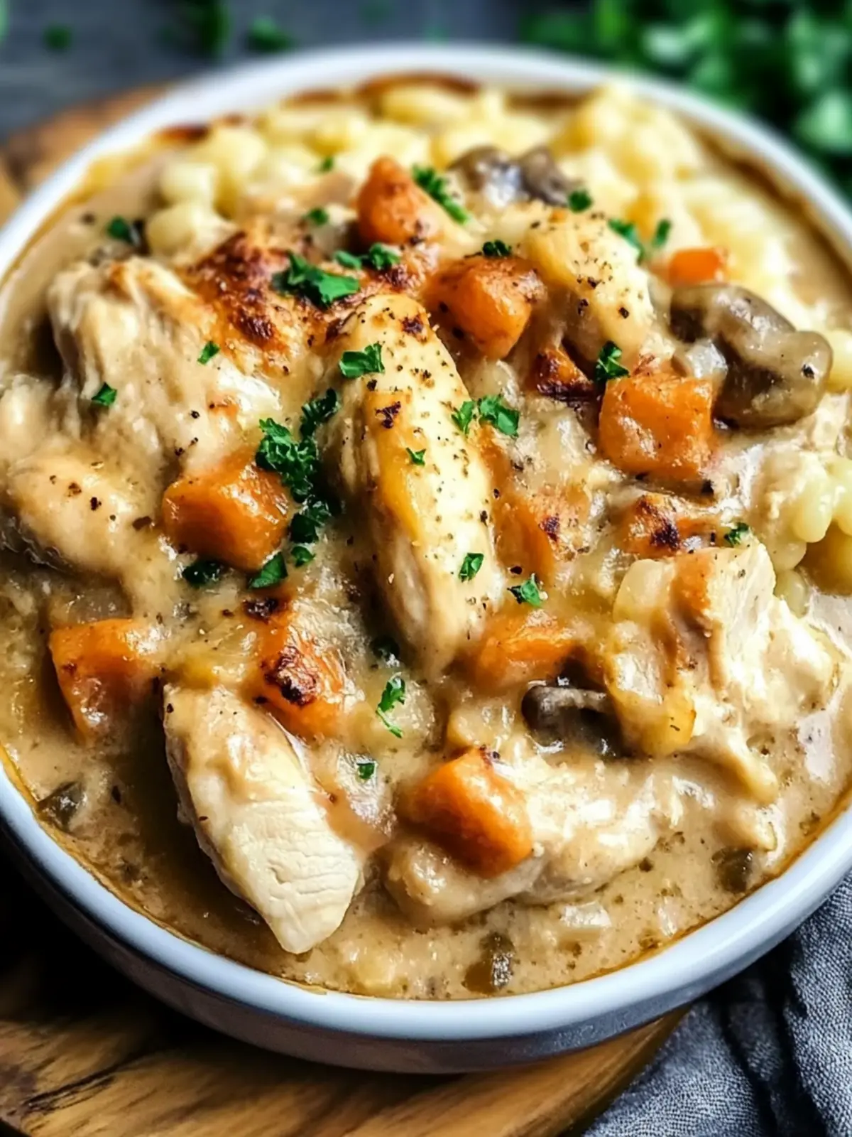 Deliciously Creamy Chicken Casserole for Your Slow Cooker 4 Creamy Chicken Casserole (Slow Cooker)