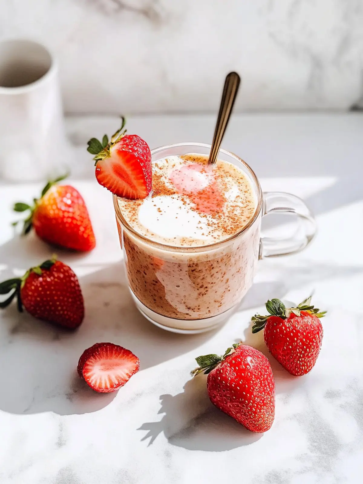 Delicious Strawberry Latte with Vegan Strawberry Oat Milk Recipe 3 Strawberry Latte with Vegan Strawberry Oat Milk