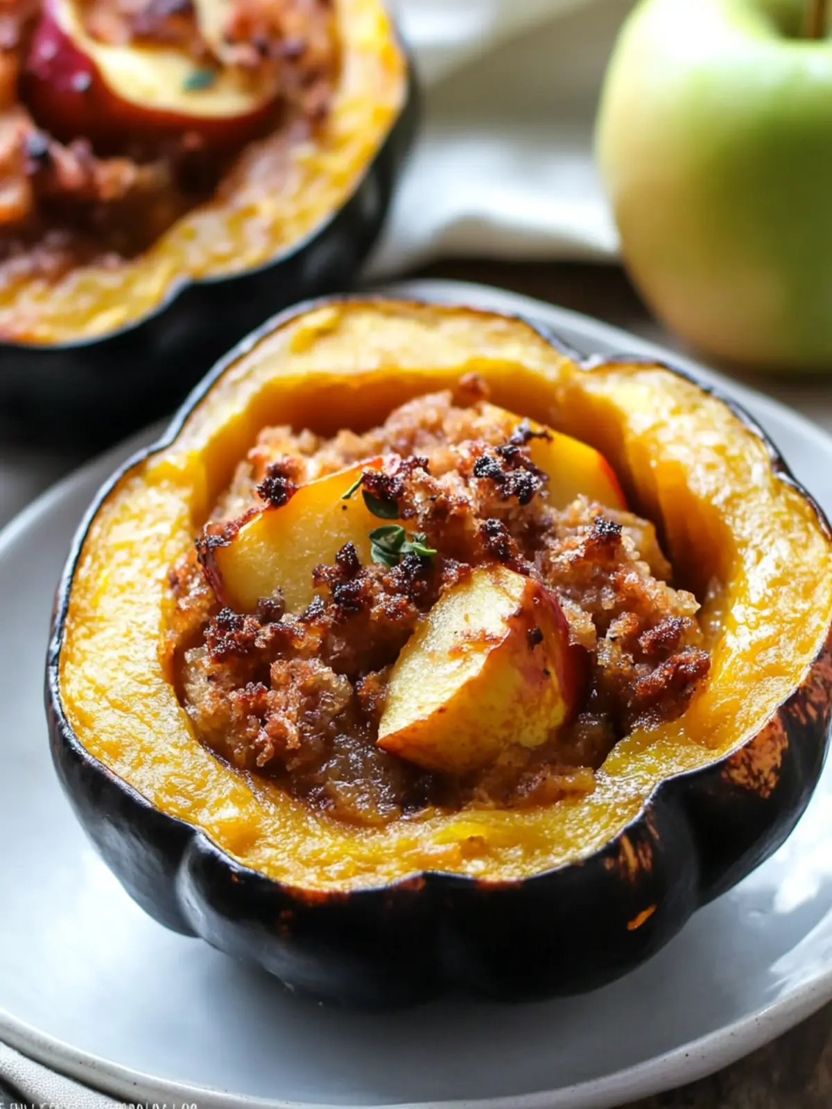 Delicious Apple-Stuffed Acorn Squash for Cozy Dinners 5 Apple-Stuffed Acorn Squash