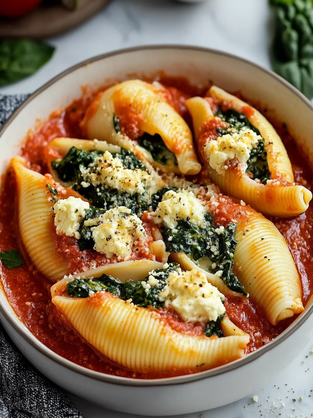 Delicious Spinach and Ricotta Stuffed Shells for Comfort Food Bliss 2 Spinach and Ricotta Stuffed Shells