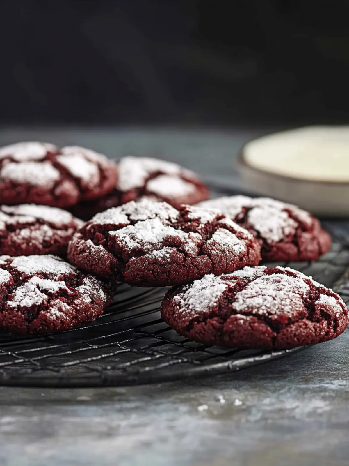 Indulge in Irresistible Red Velvet Crinkle Cookies Today 3 Red Velvet Crinkle Cookies