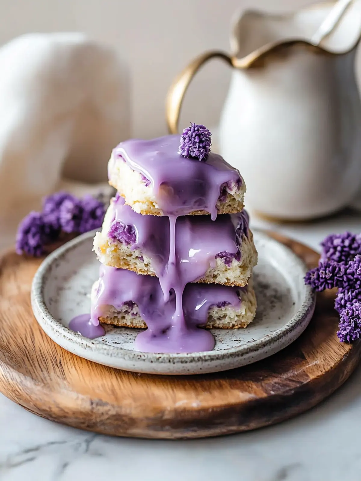 Delicious Ube Scones with Ube Glaze for Weekend Indulgence 2 Ube Scones with Ube Glaze
