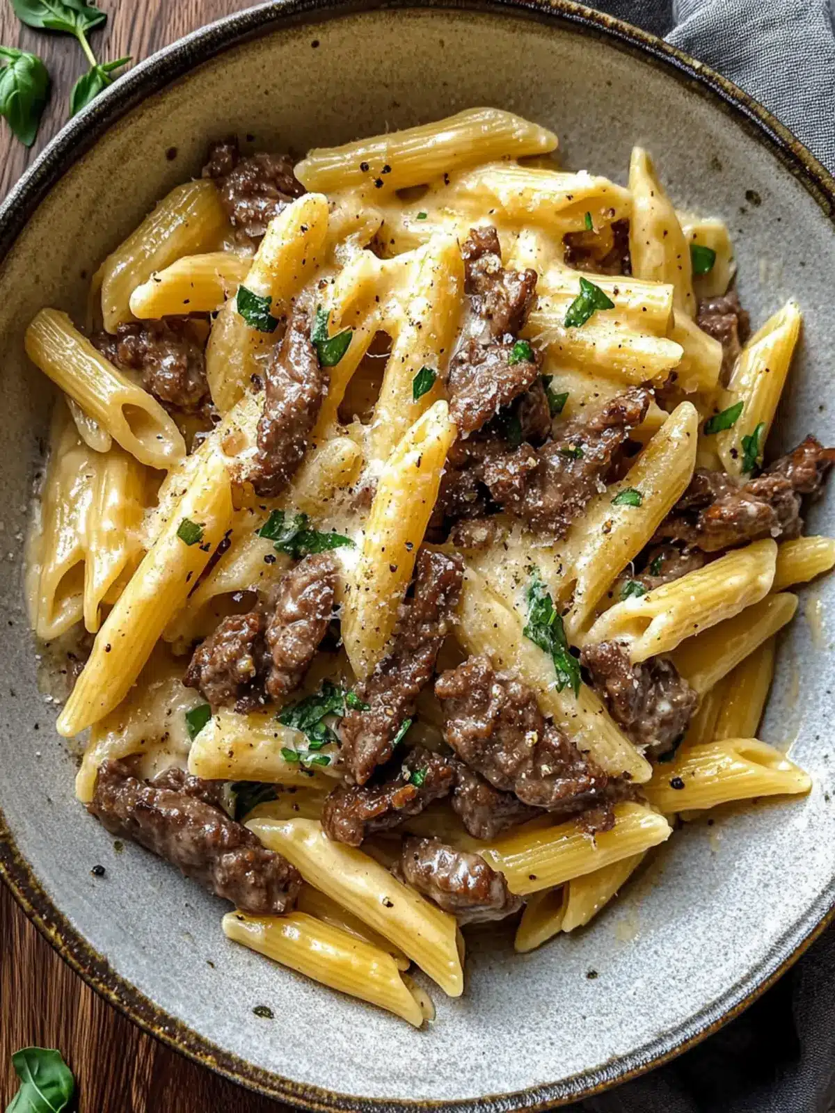 Creamy Garlic Beef Pasta with Low Carb Qetoe Penne Bliss 5 Creamy Garlic Beef Pasta with Low Carb Qetoe Penne