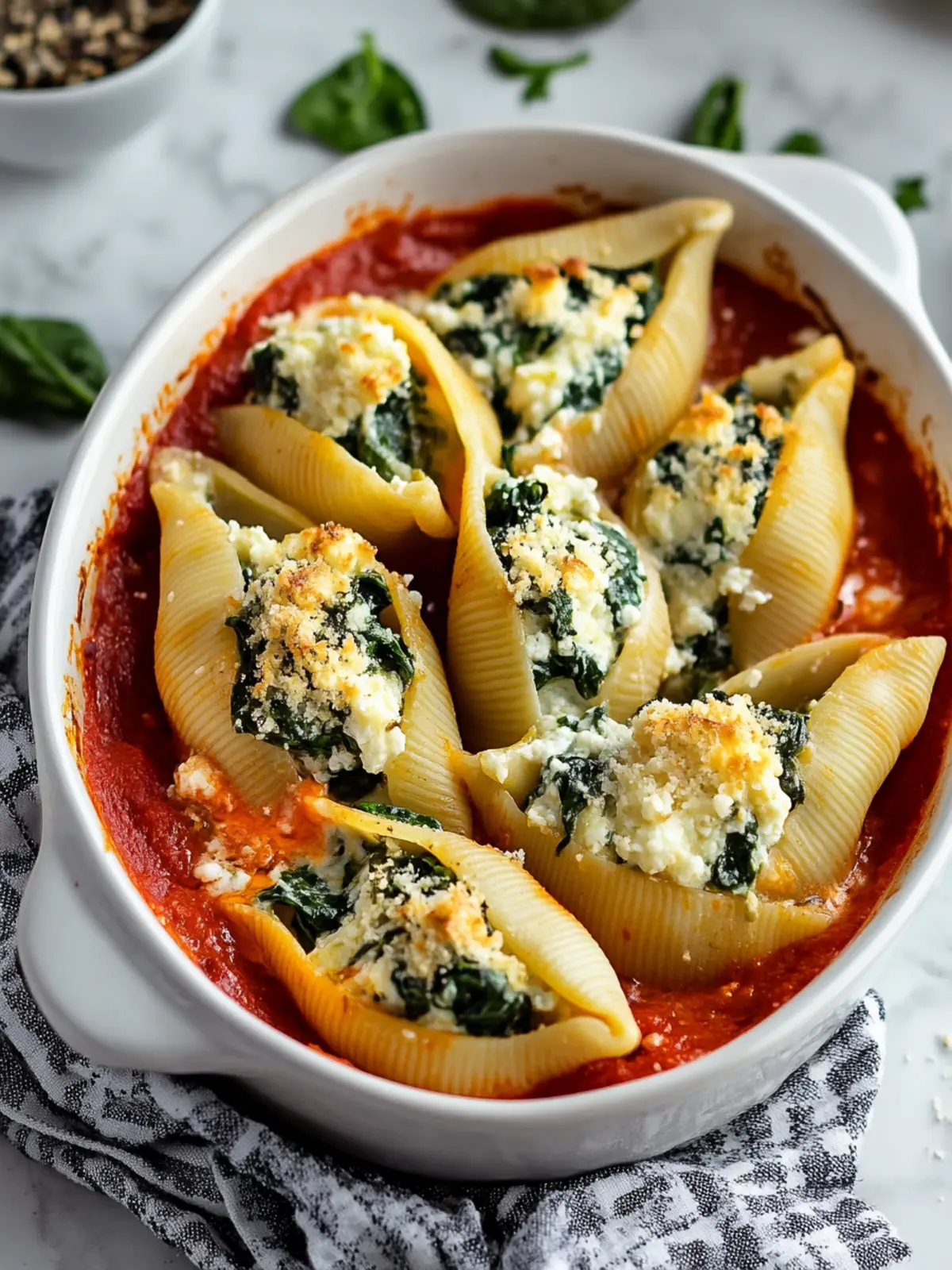 Delicious Spinach and Ricotta Stuffed Shells for Comfort Food Bliss 4 Spinach and Ricotta Stuffed Shells