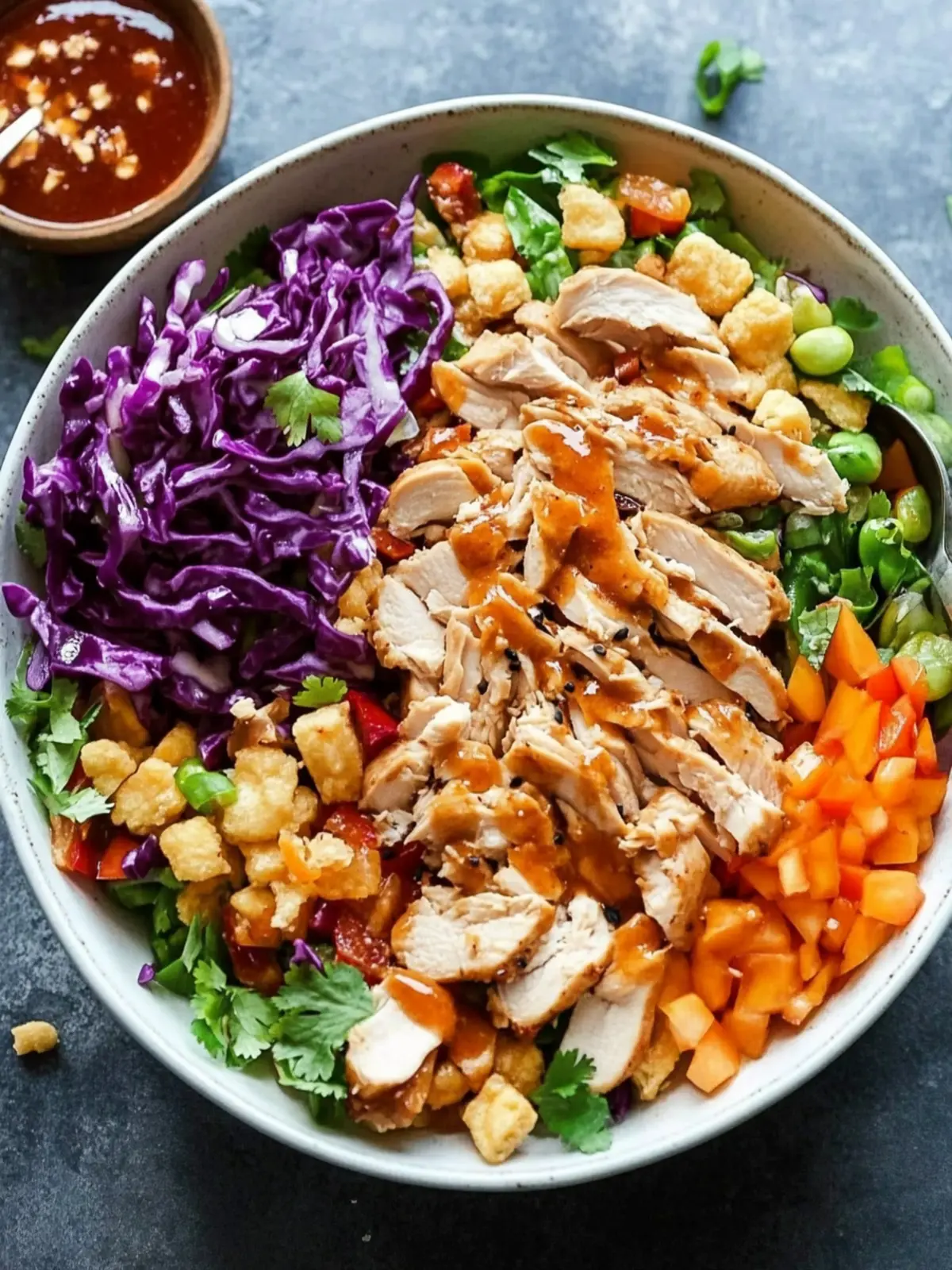 Paleo Chinese Chicken Salad with Creamy Almond Dressing 2 Paleo Chinese Chicken Salad
