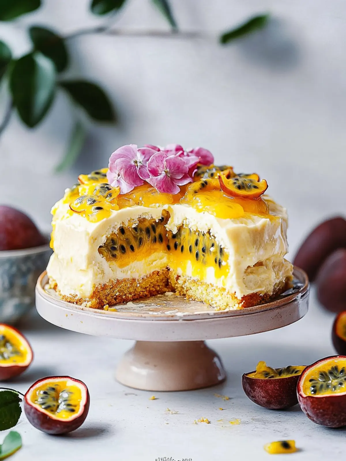 Delightful Passion Fruit Cake with Creamy Frosting Power 5 Passion Fruit Cake