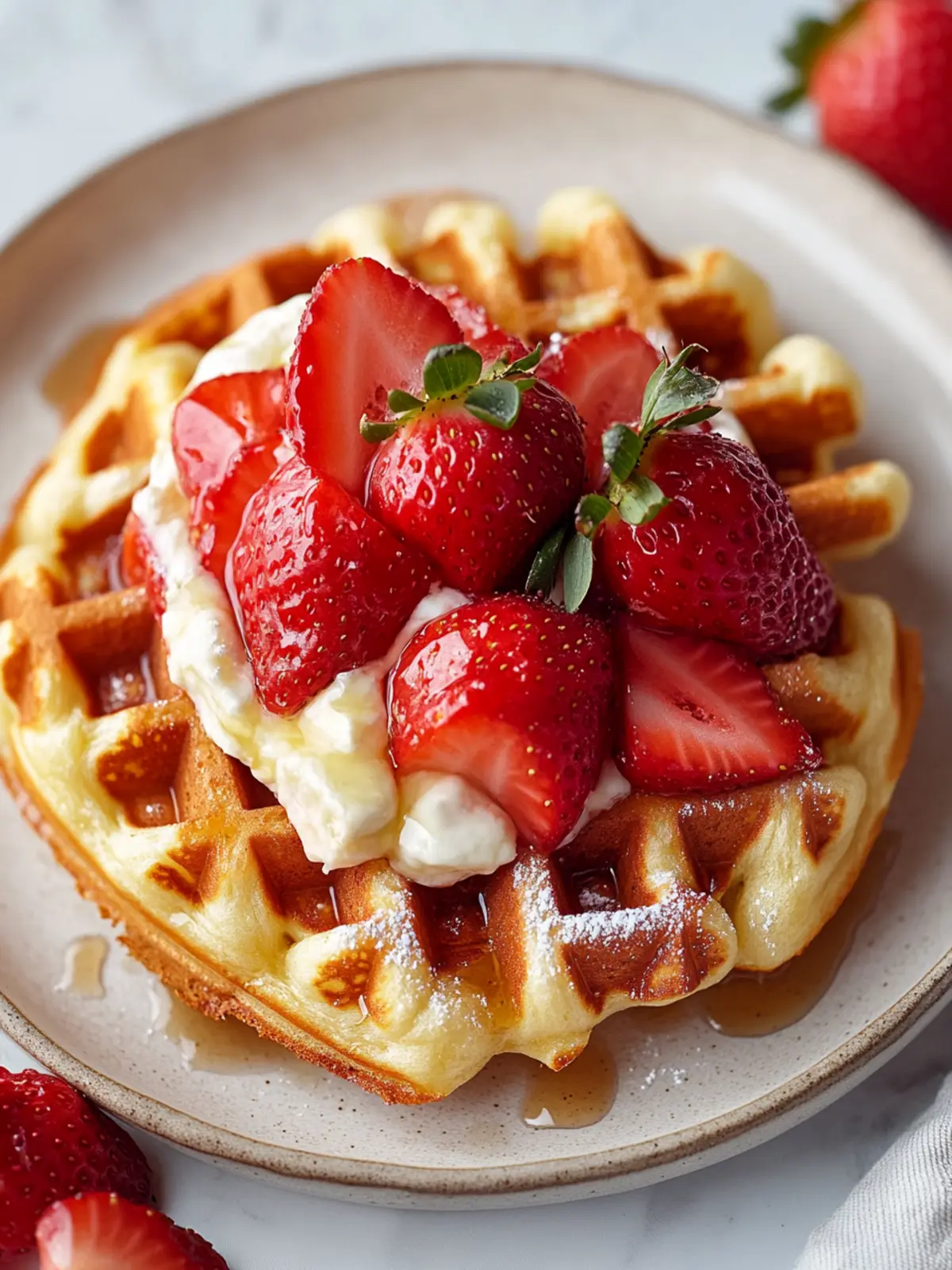 Strawberry Brie Croissant Waffles: A Sweet Morning Treat 3 Strawberry Brie Croissant Waffles