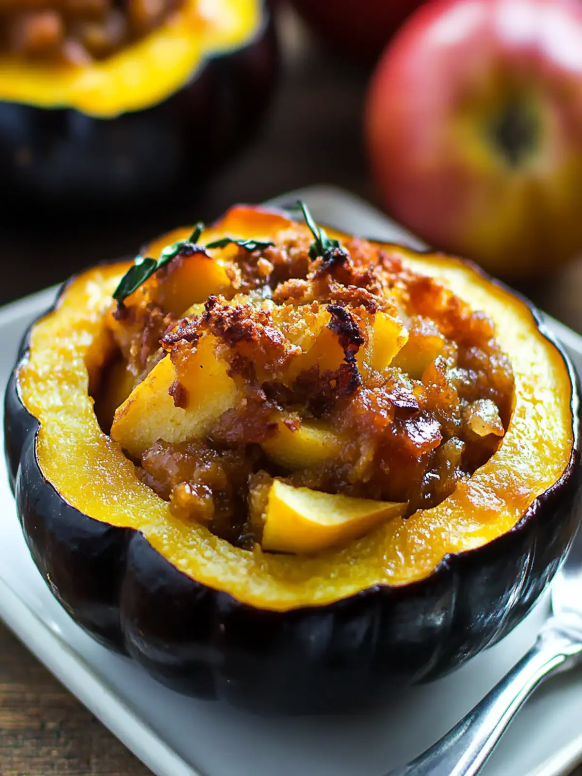 Delicious Apple-Stuffed Acorn Squash for Cozy Dinners 3 Apple-Stuffed Acorn Squash