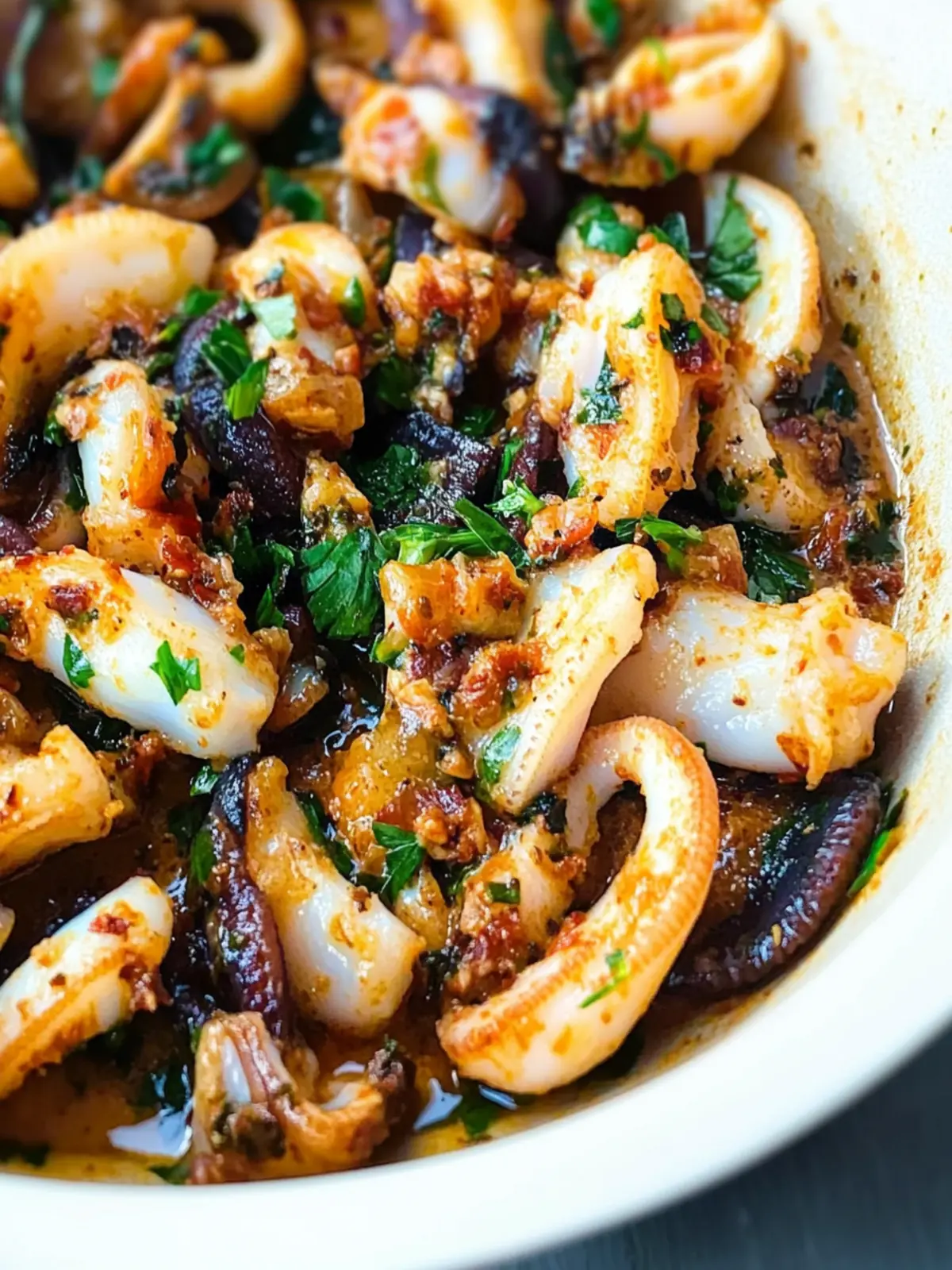 Savor Keto Garlic Squid with Olives and Zesty Arugula 5 Keto Garlic Squid