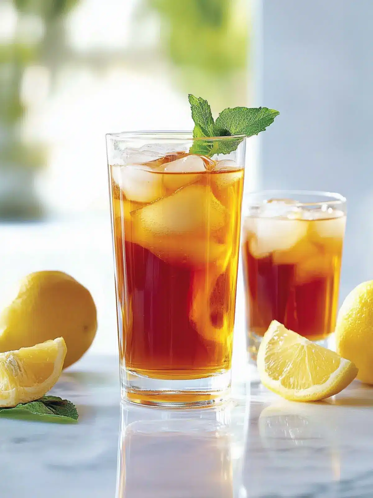 Herbal Iced Tea Magic: Refreshing Lemon Apple Fusion! 5 Herbal Iced Tea