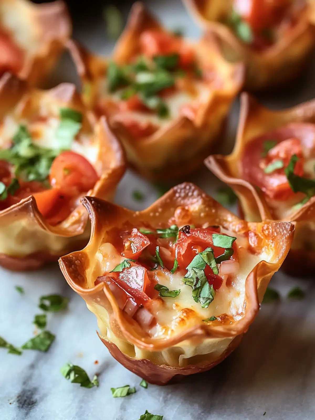 Savory Wonton Pizza Cups: A Fun Twist on Your Favorite Snack 5 Wonton Pizza Cups
