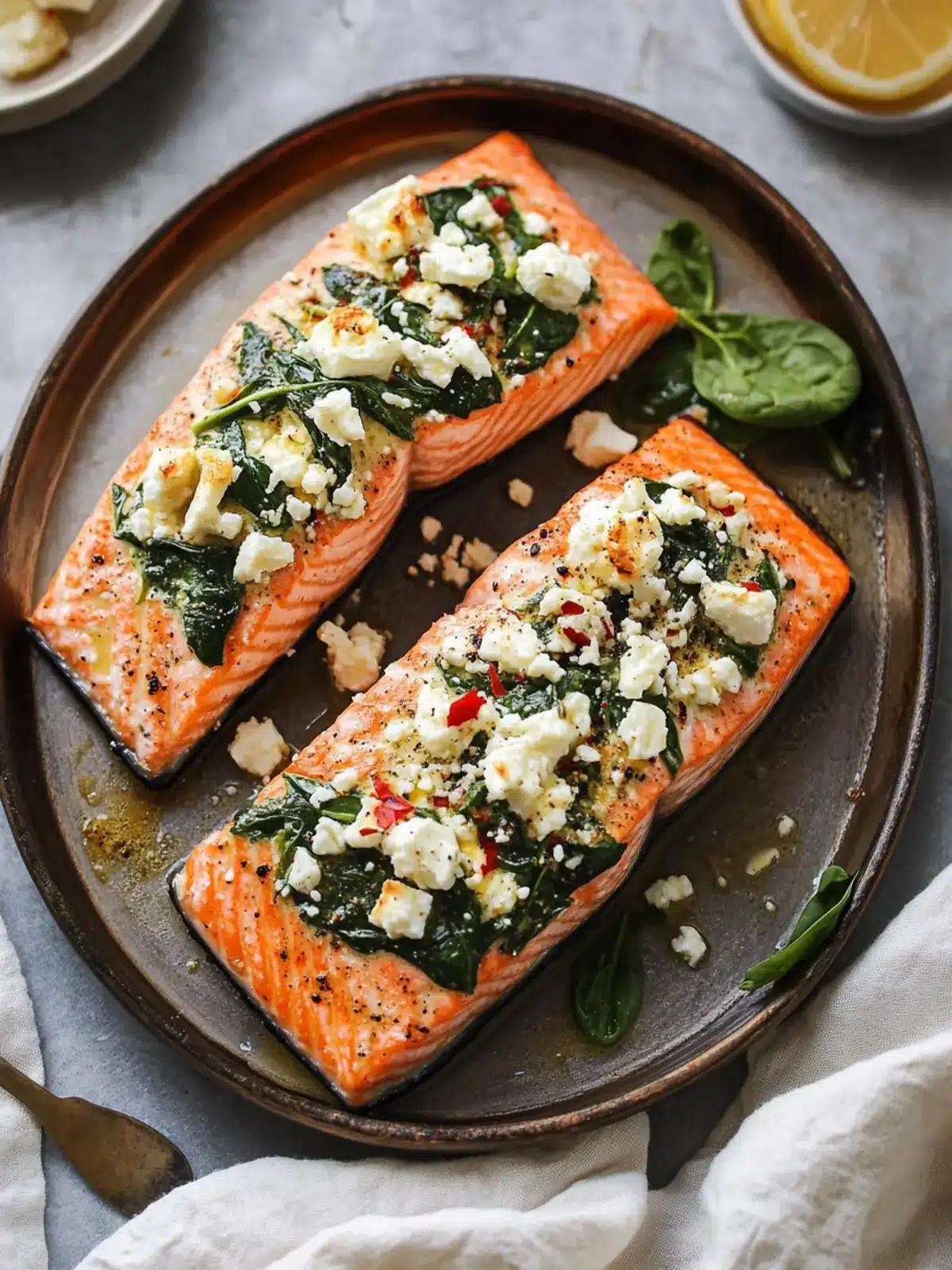 Stuffed Salmon with Spinach & Feta for Quick Mediterranean Bliss 3 Stuffed Salmon With Spinach & Feta