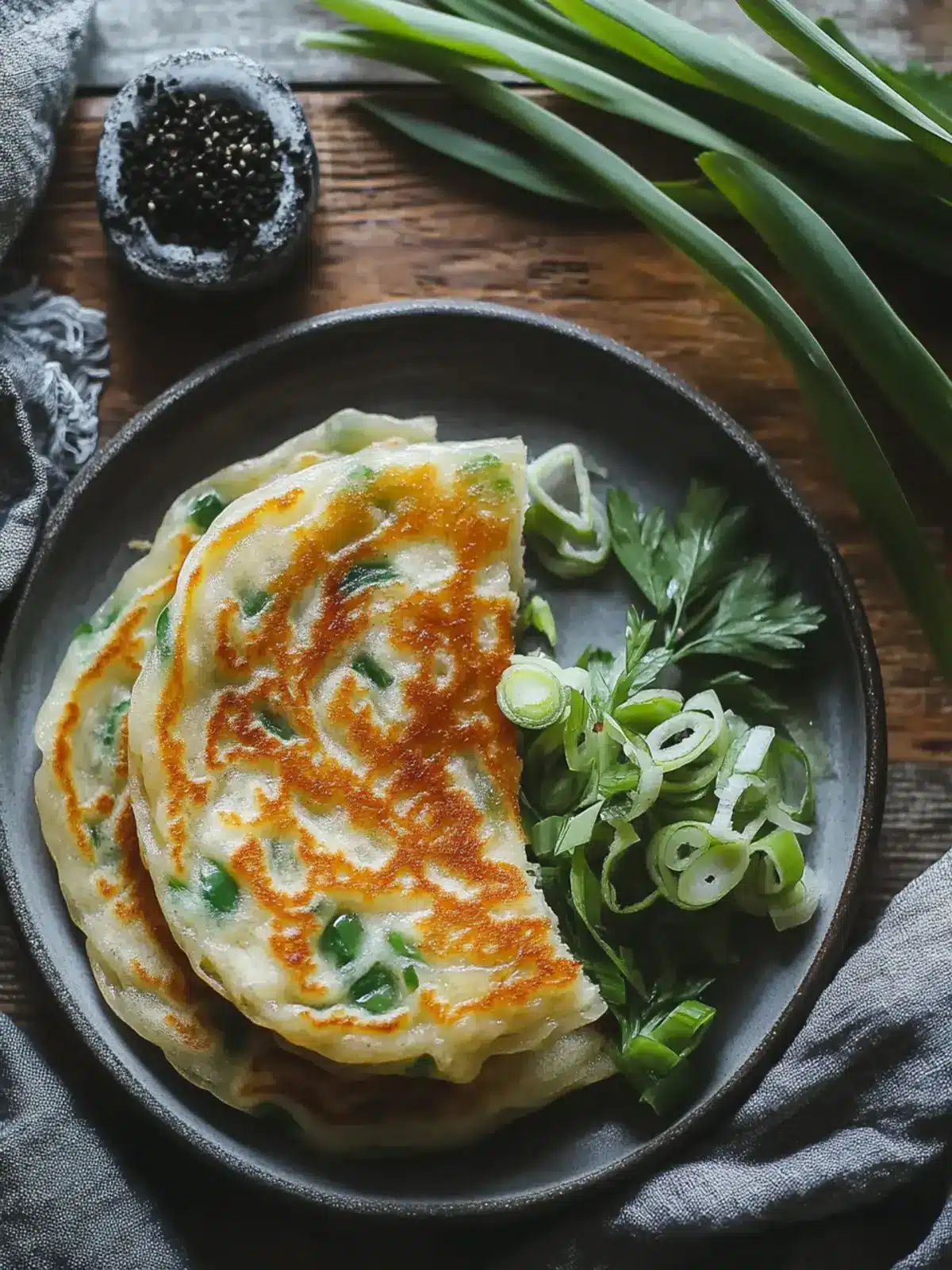 Crispy Rice Paper Scallion Pancakes Ready in 20 Minutes 5 Crispy Rice Paper Scallion Pancakes