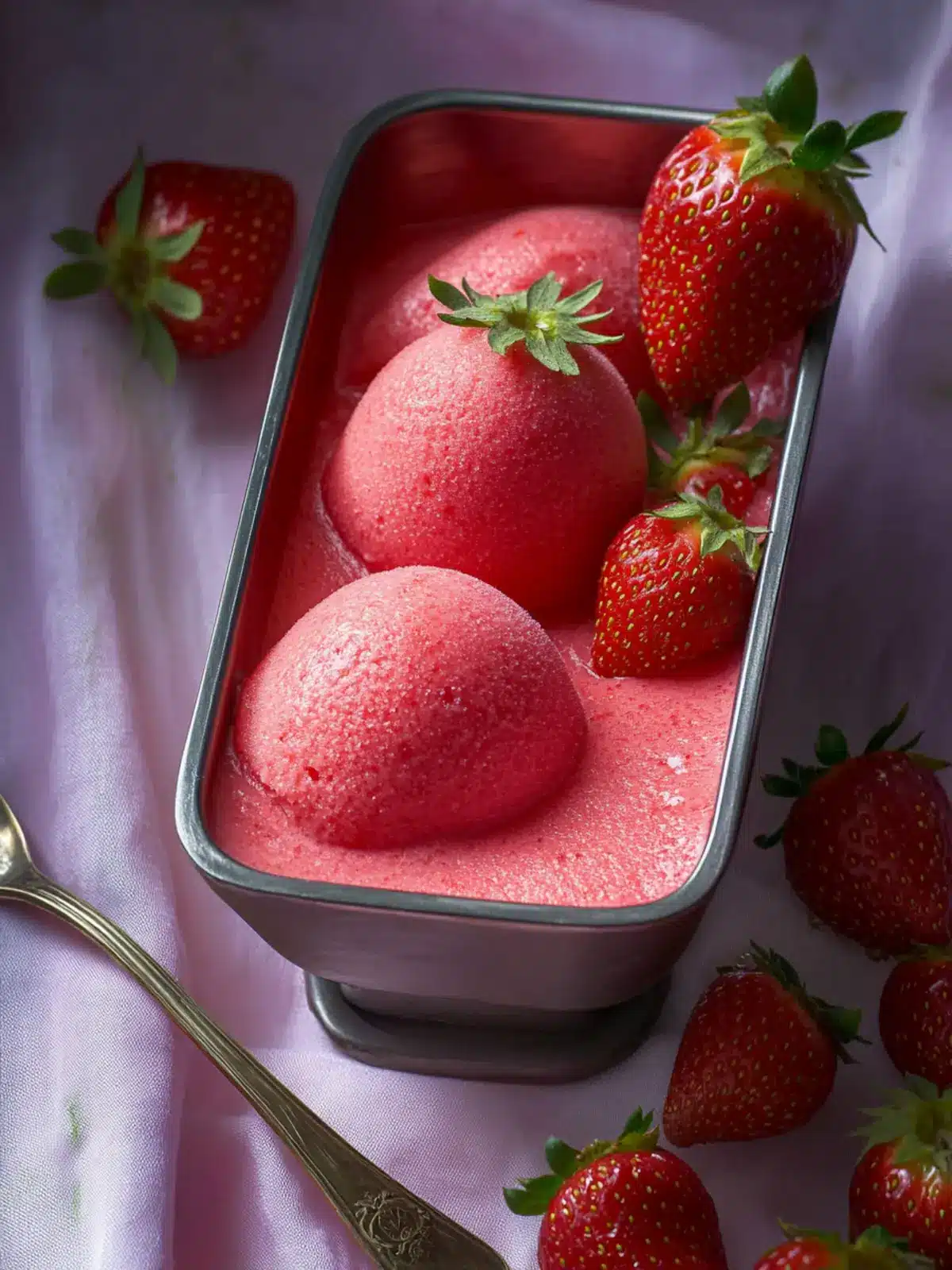 Delightfully Refreshing Strawberry Sorbet Made Easy 2 Strawberry Sorbet